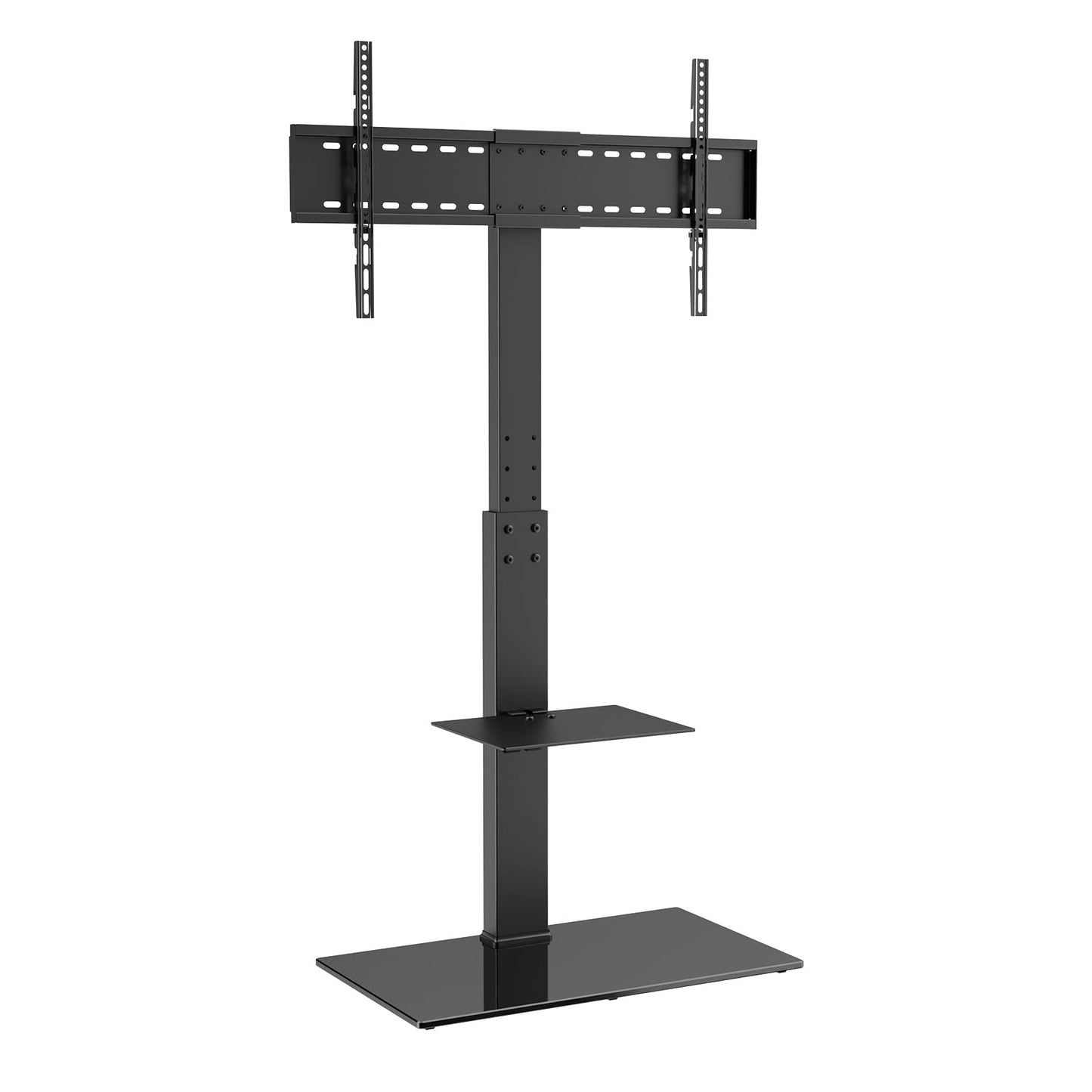 VEVOR Swivel TV Stand Mount, Adjustable Floor Stand for 32-85 Inch TVs, Holds Up to 110lbs, Height Adjustable with Tempered Glass Base, Max VESA 400x800mm for Living Room or Bedroom
