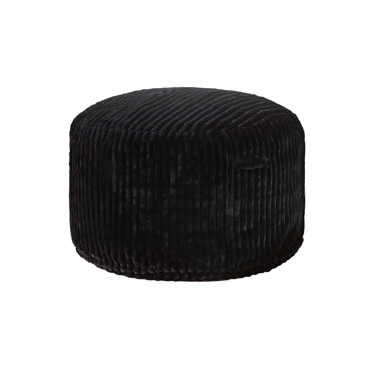 Hobestluk 3ft Bean Bag Chairs for Adults Large Beanbag Chair with Stripe Plush Cover Big Bean Bag Chair for Living Room Bedroom Dorm Office - Black (36” x 36” x 22”)