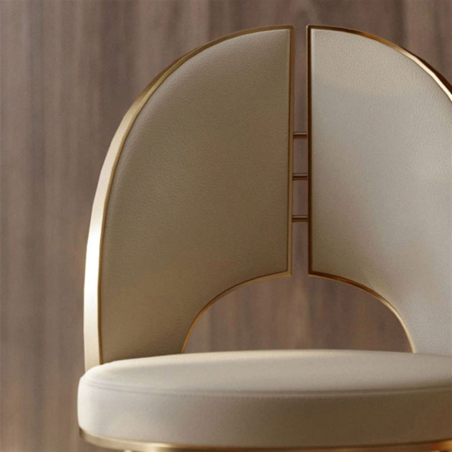 Dining Room Chair Comfortable Designer Dining Chair Metal Gold Legs Ergonomic Makeup Leather Office Home Furniture