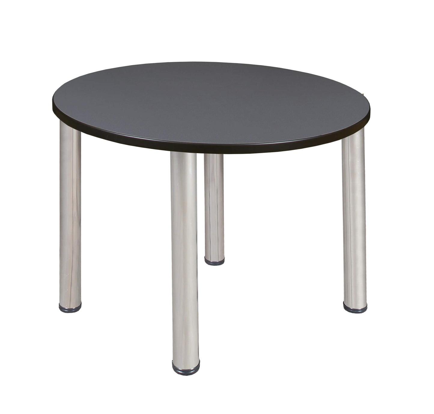 Romig Trek 36 in. Round Height Adjustable Classroom Activity Table- Grey Top & Grey Base