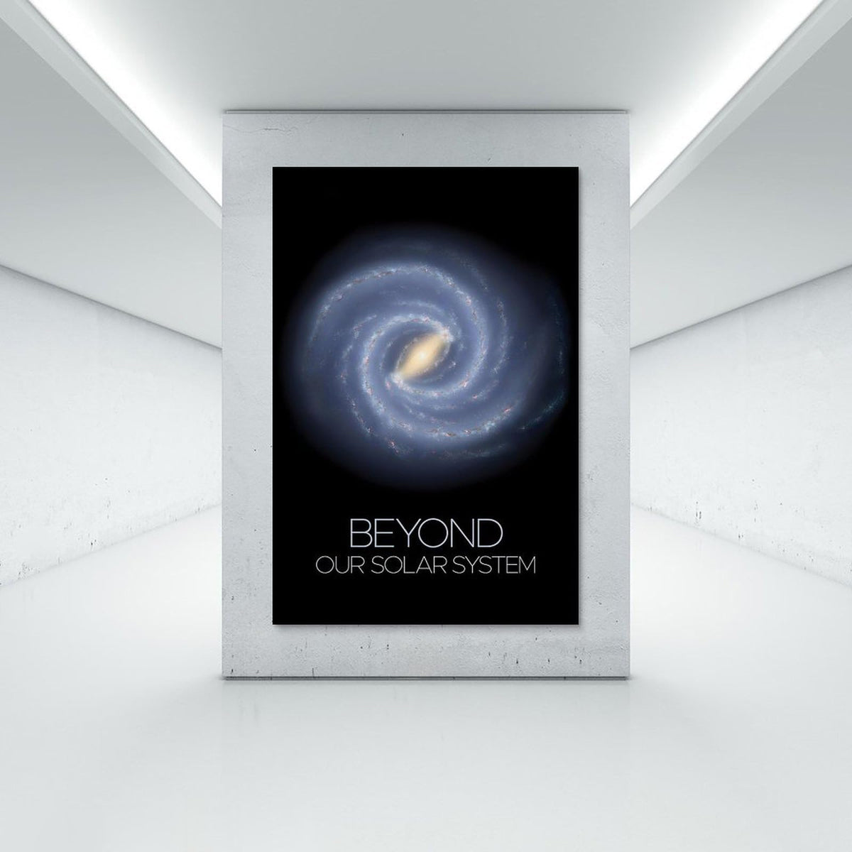 Milky Way Galaxy Wall Art 16x24 Inch Unframed– Spiral Galaxy Astronomy Poster Print, Space Science Decor for Classroom, Kids Room, Home Office, Science Gift for Students & Teachers