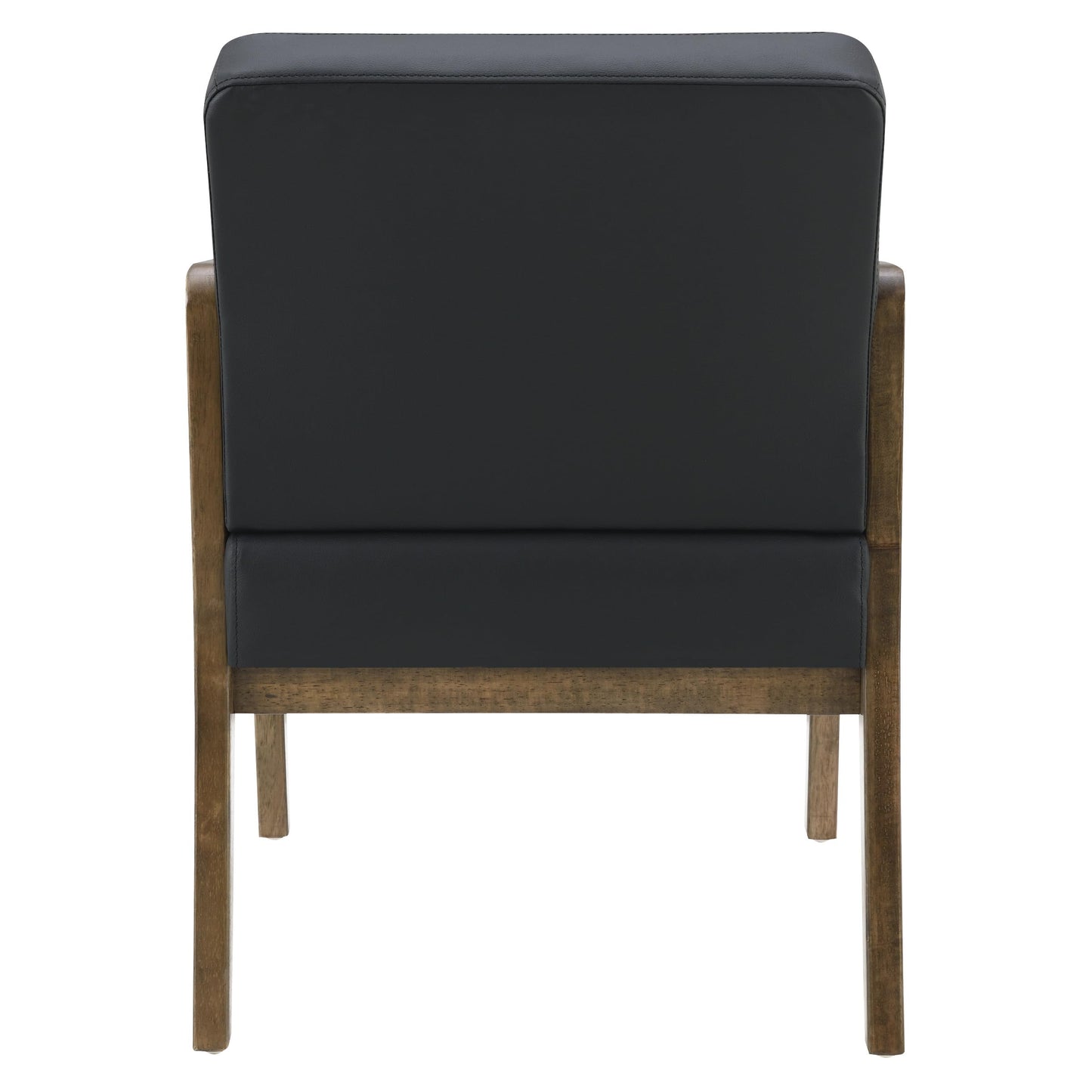 Office Star Products Guest Seating Visitor's Chair with Memory Foam Seat, Black Faux Leather, 300 lb Weight Capacity, Park City Finish
