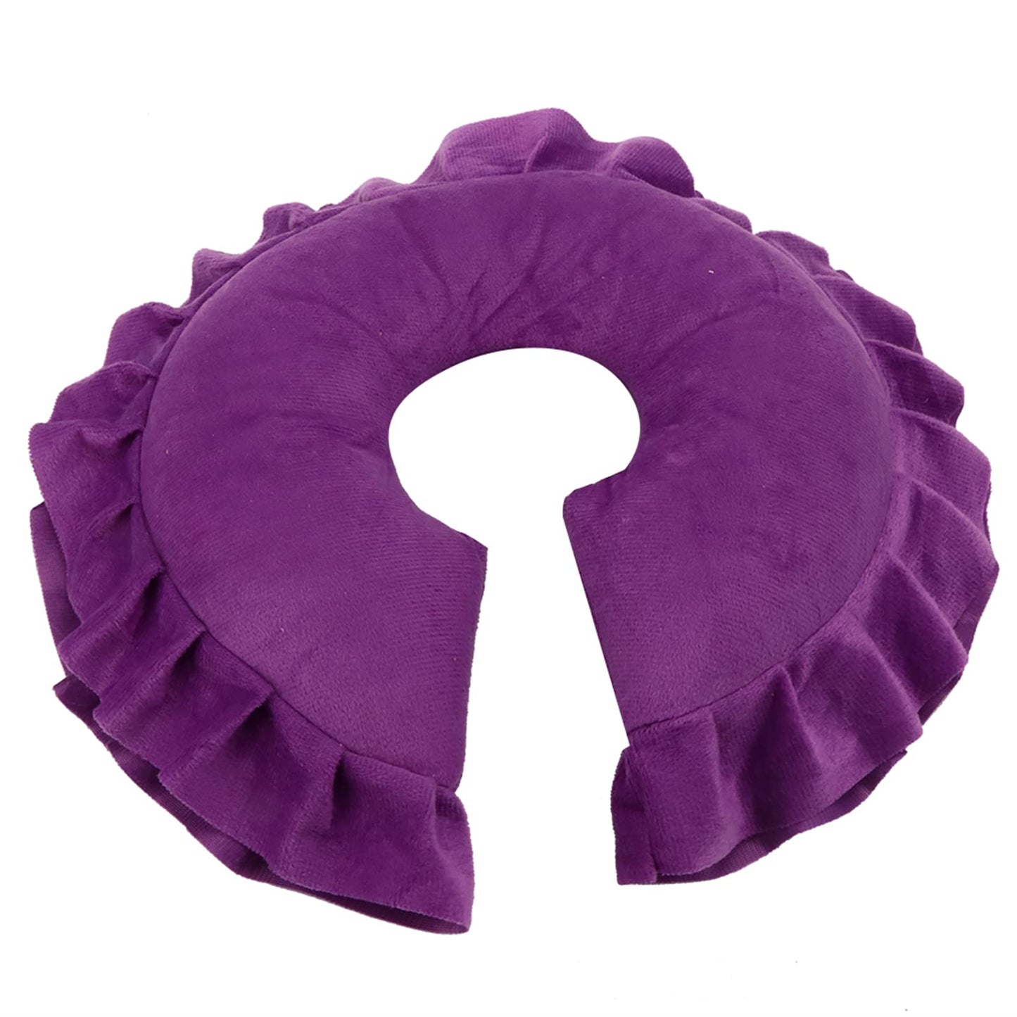 FILFEEL U Shaped Neck Support Cushion, Soft Face Pillow Cushion, SPA Salon Massage Bed U Shape Detachable Face Pillow, Travel Flight Neck Pad (U-Shaped Pillow-)