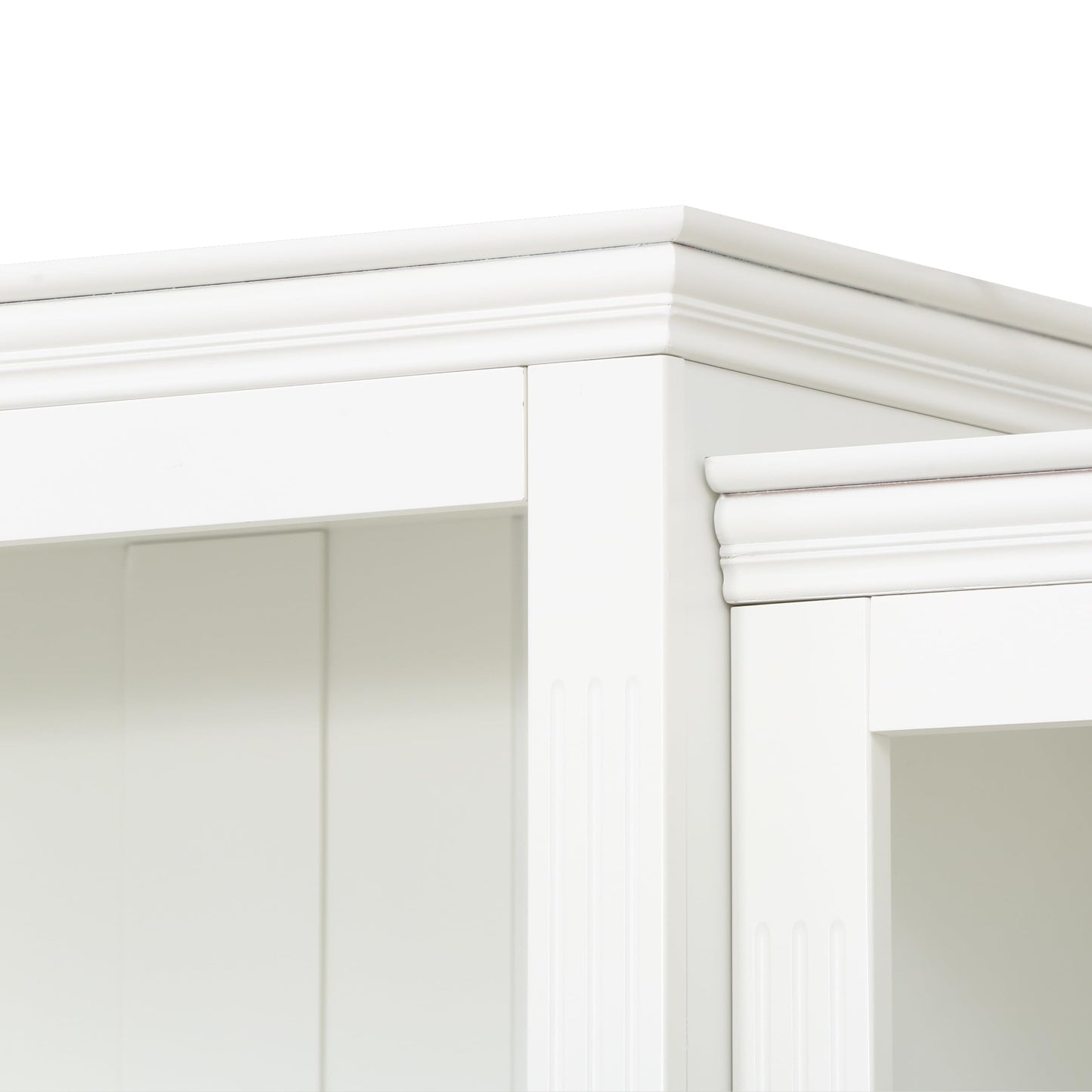 Merax White Narrow Bookshelf 35" Wide 79" MDF Tall Bookcase Collection Books Storage Cabinet with Adjustable 5 Colors Ceiling Light for Living Room, Home Office, Studio