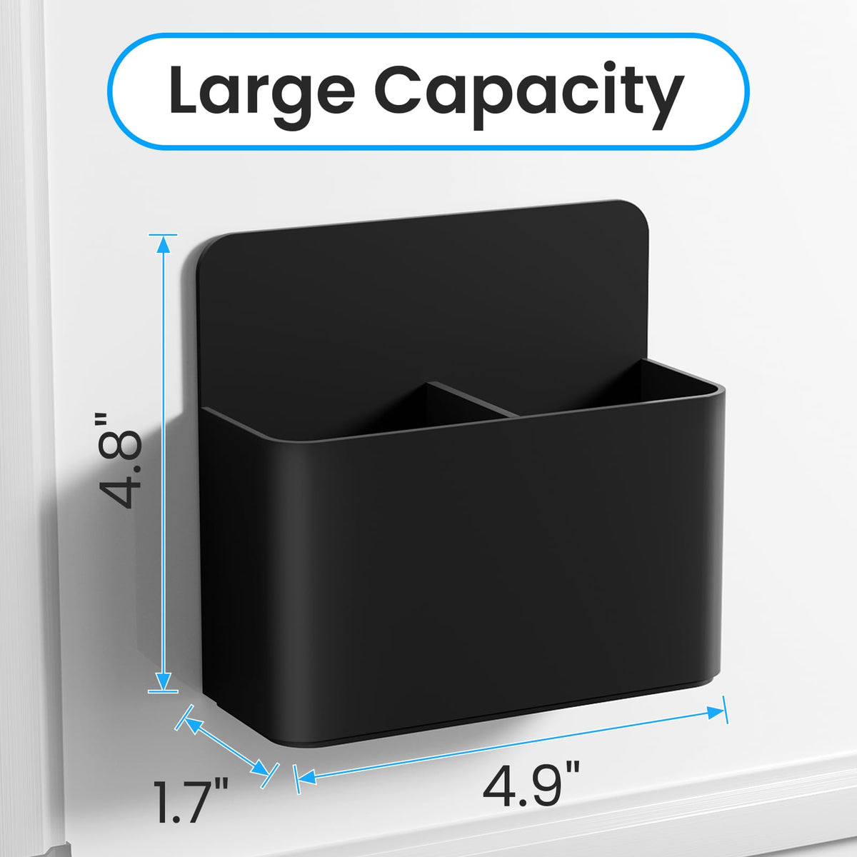 First-zgel 3 Pcs Magnetic Dry Erase Marker Holder, Magnetic Pen Holder for Fridge, Whiteboard, Locker, Wall Remote Control Holder for Home Office School(Black)
