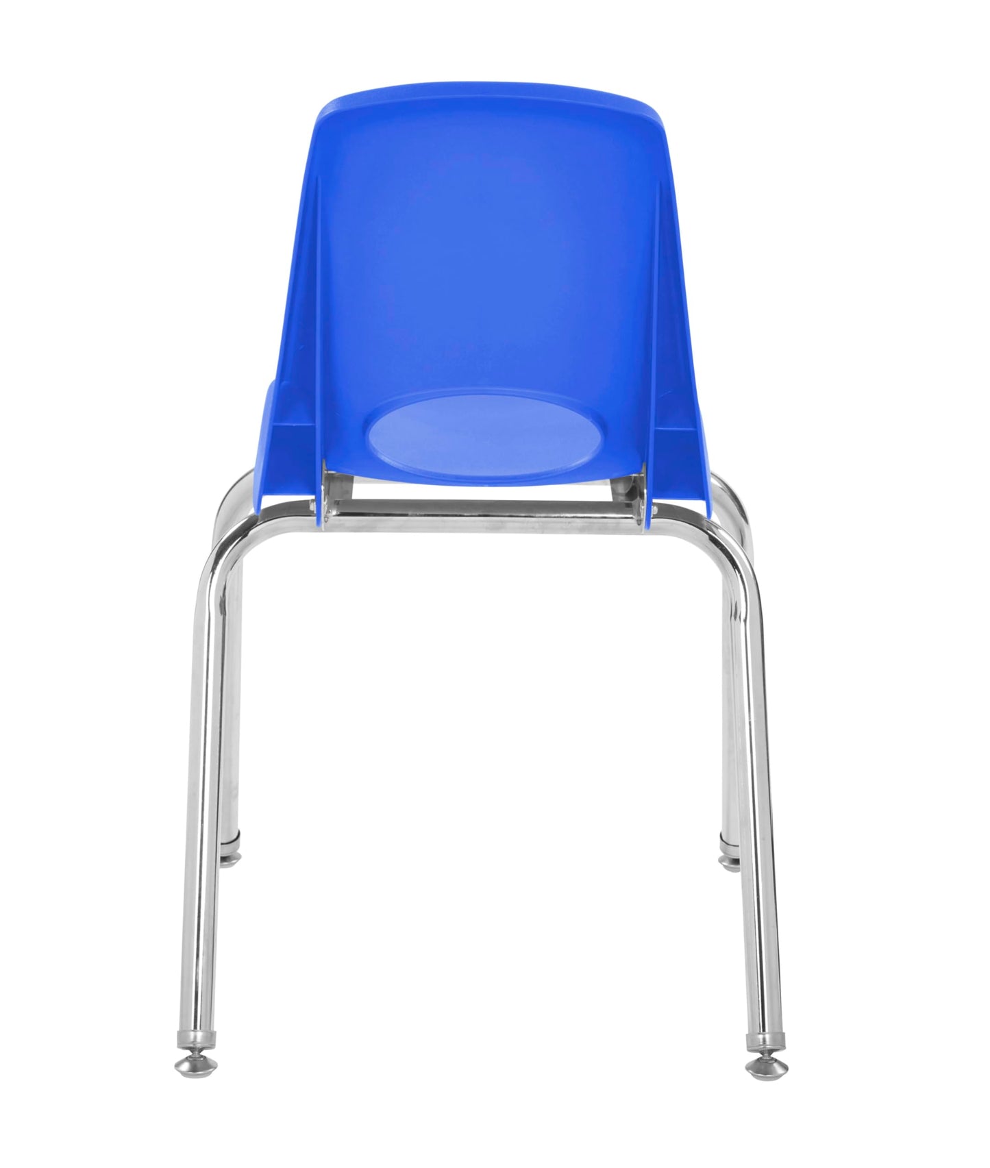 FDP 16" School Stack Chair, Stacking Student Seat with Chromed Steel Legs and Swivel Glides for Classroom, Homeschool or Office - Blue, 11560-BL