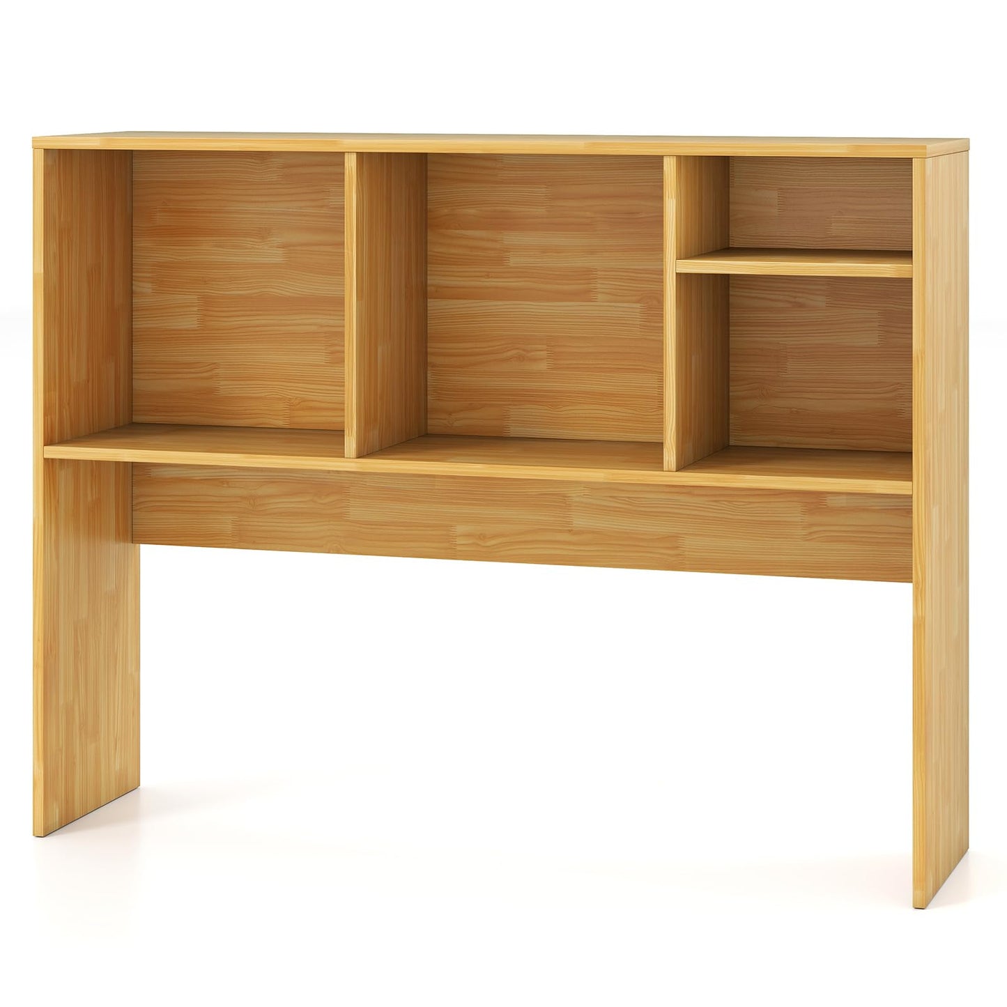 Tangkula Desktop Bookshelf, Countertop Storage Hutch with 4 Shelves for Computer Desk, Desktop 2-Tier Display Rack, Multipurpose Wood Desk Hutch Storage Organizer for Dorm Office Home