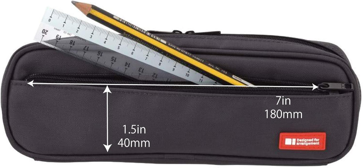 LIHIT LAB Large Capacity Zipper Long Pencil Case For School Office College, Big Capacity Pencil Bag Holder Adults Teen Boys Girls, Travel Cosmetics Storage, Ice Gray Camo (A7552-135)