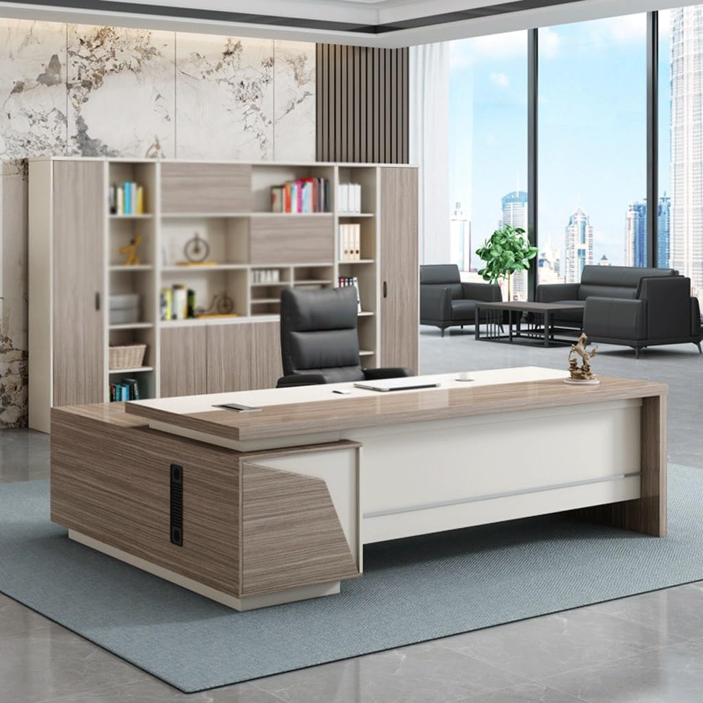 ZUZUZ Computer Desk Boss Desk, Office, Manager, Supervisor, Furniture, CEO, Executive
