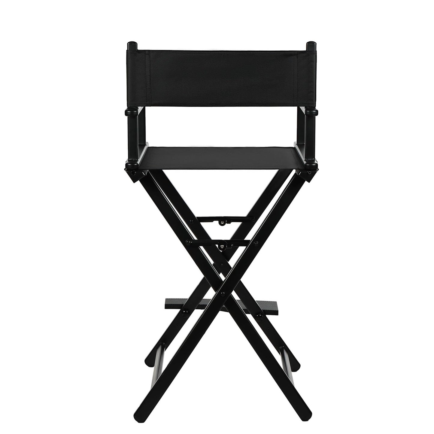 GDGYOFN 30'' Aluminum Tall Directors Chair, Portable Makeup Chair for Makeup Artist, Makeup Chair Teachers Chair Only 10.15LB, Black