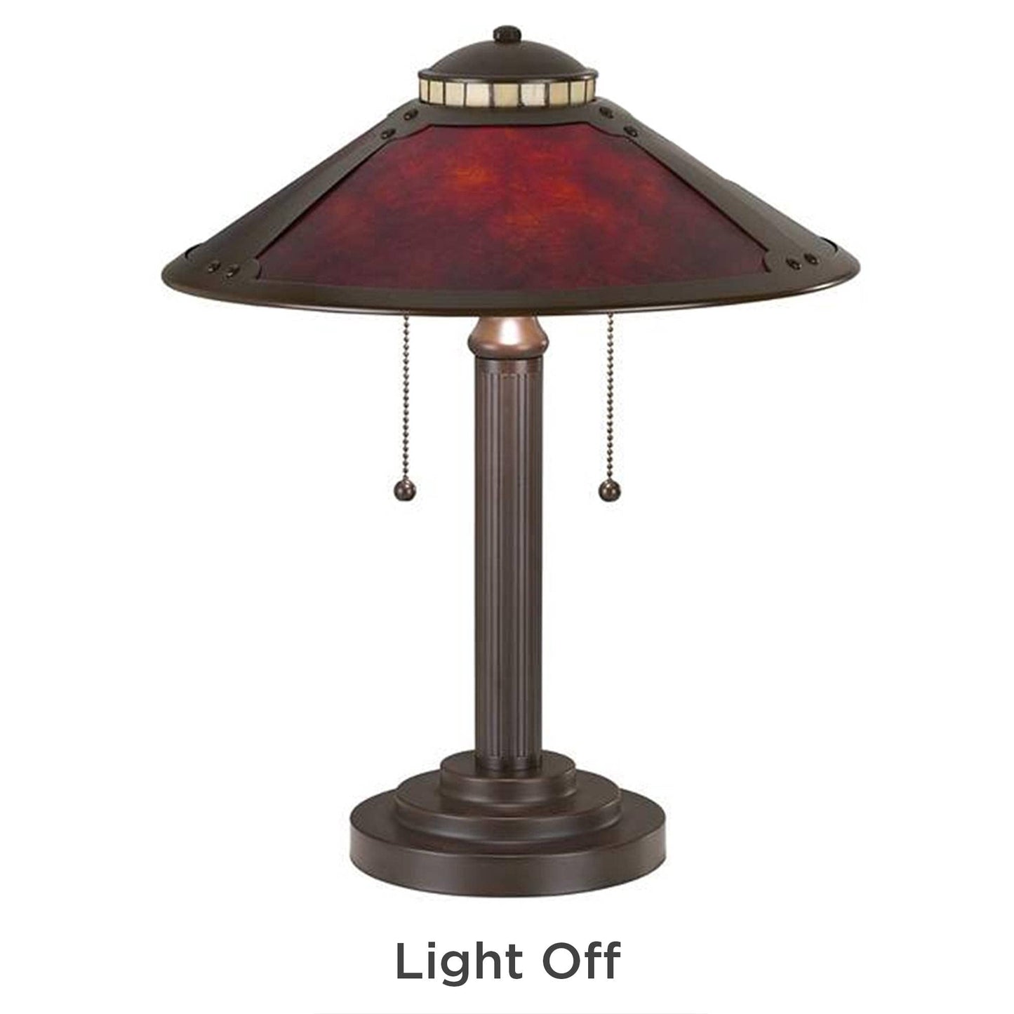 Robert Louis Tiffany Mica Collection Mission Tiffany Style Desk Table Lamps 18 1/2" High Set of 2 Art Deco Rustic Rubbed Bronze Natural Mica Shade for Bedroom House Bedside Nightstand Home Office