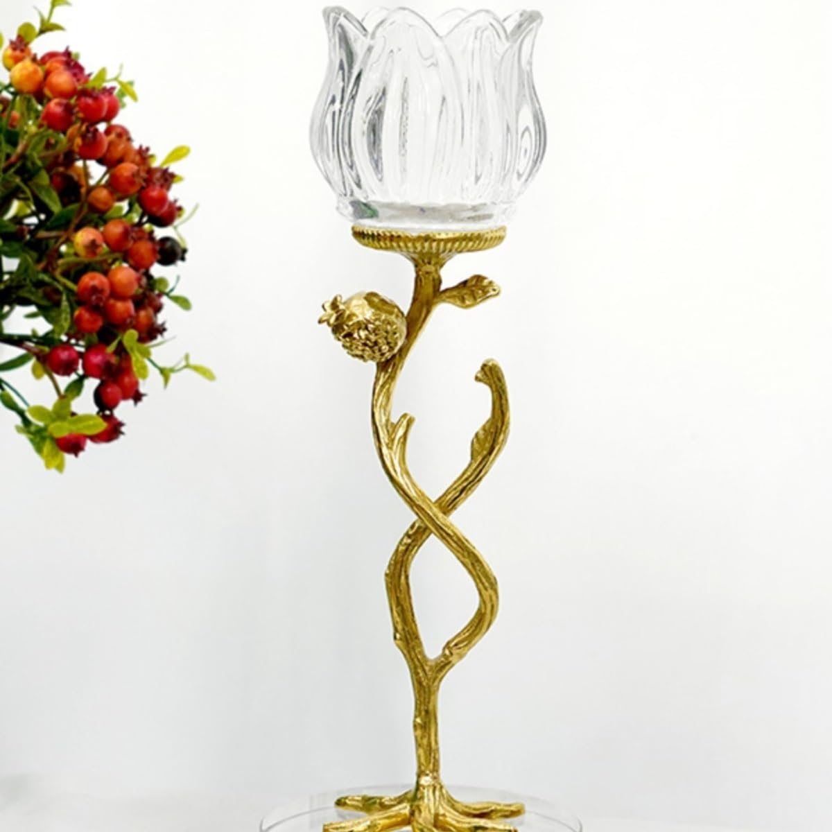 YUHUAWF Candle Holderss Light Luxury Crystal Glass Candlestick Living Room Restaurant Table Creative Decorative Ornaments Candle Holder Decorative Candlestick
