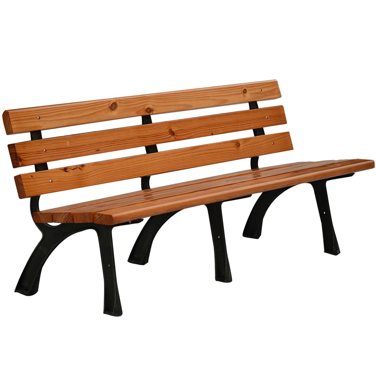 Outdoor Benches, Weatherproof Metal Park Bench.Outdoor Benches Weatherproof Outdoor Garden Bench with Backrest Cast Iron Metal Frame and Solid Wood Seat Patio Park Bench for Lawn, Balcony, Y