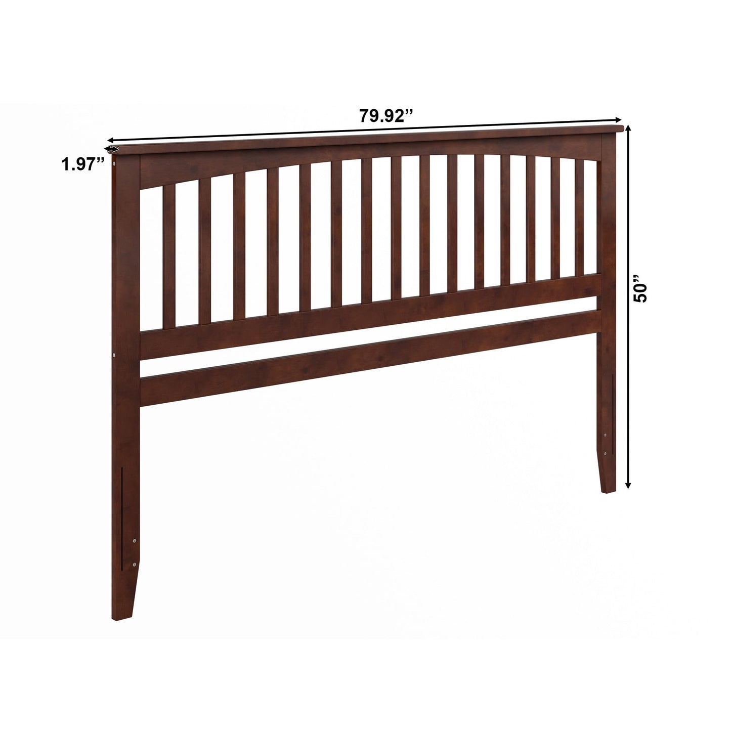 AFI, Mission King Solid Wood Headboard, Walnut