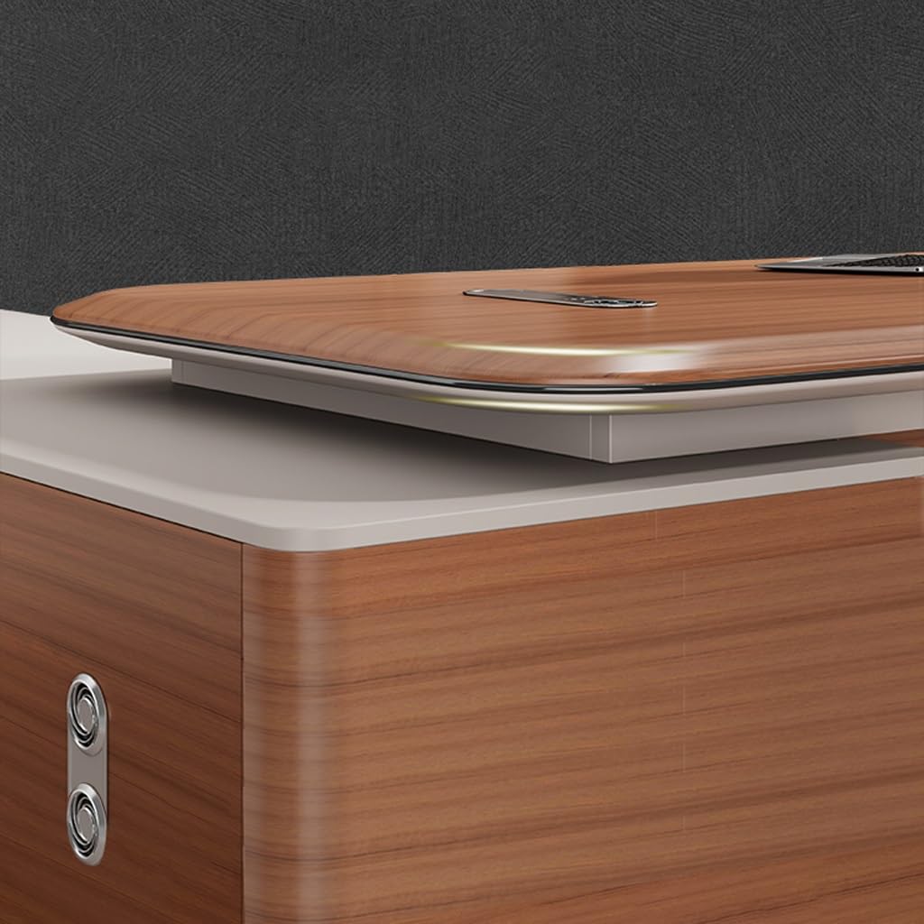 ULTRAWAVE Computer Desk Home Office Desk Executive Desk, Manager's Desk, Minimalist CEO Office Desk Furniture