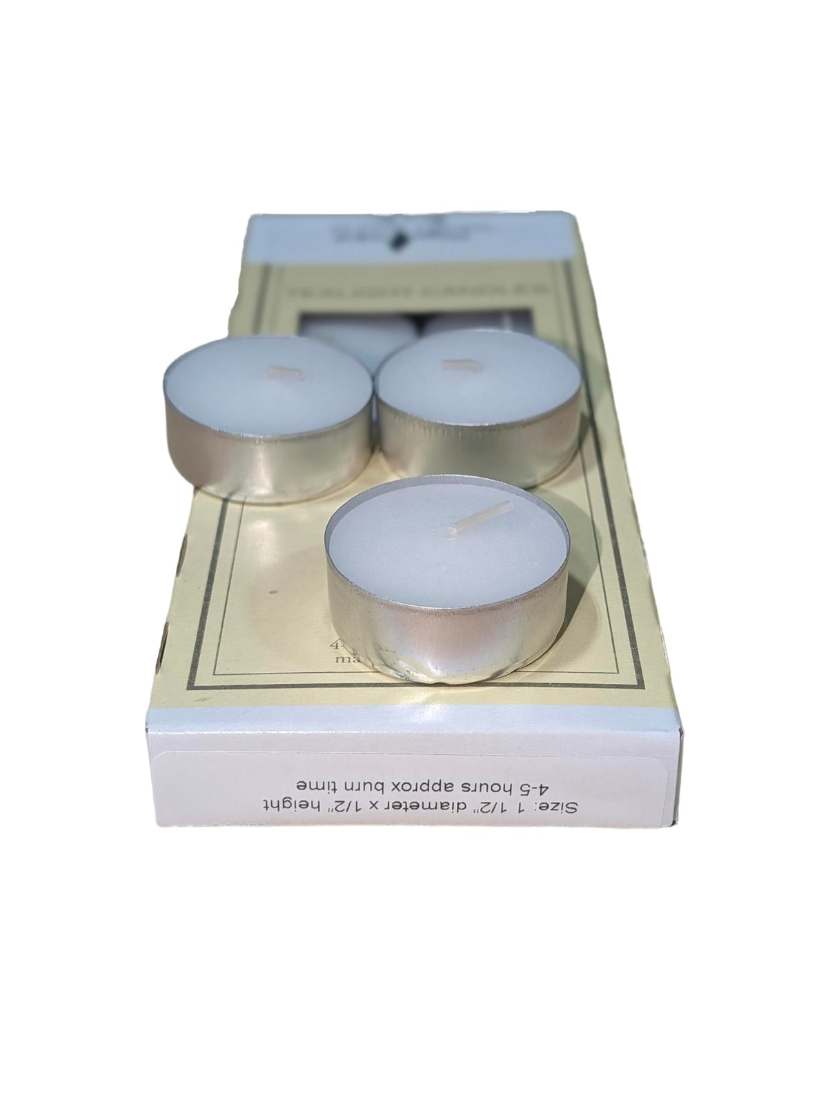 Unscented White Bulk Tealight Candles in Aluminum Cups Smokeless Wedding Tea Lights for Romantic Dinner, Wedding, Spa, Hotels Home & Holiday Decorations, Party & Ambience Candles - Set of 10