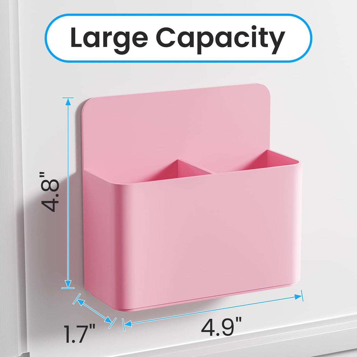 First-zgel 3 Pcs Magnetic Pen Holder, Magnetic Dry Erase Marker Holder, Wall Remote Control Holder, Whiteboard Marker Holder for School, Office, Home, Locker Accessories (Pink)
