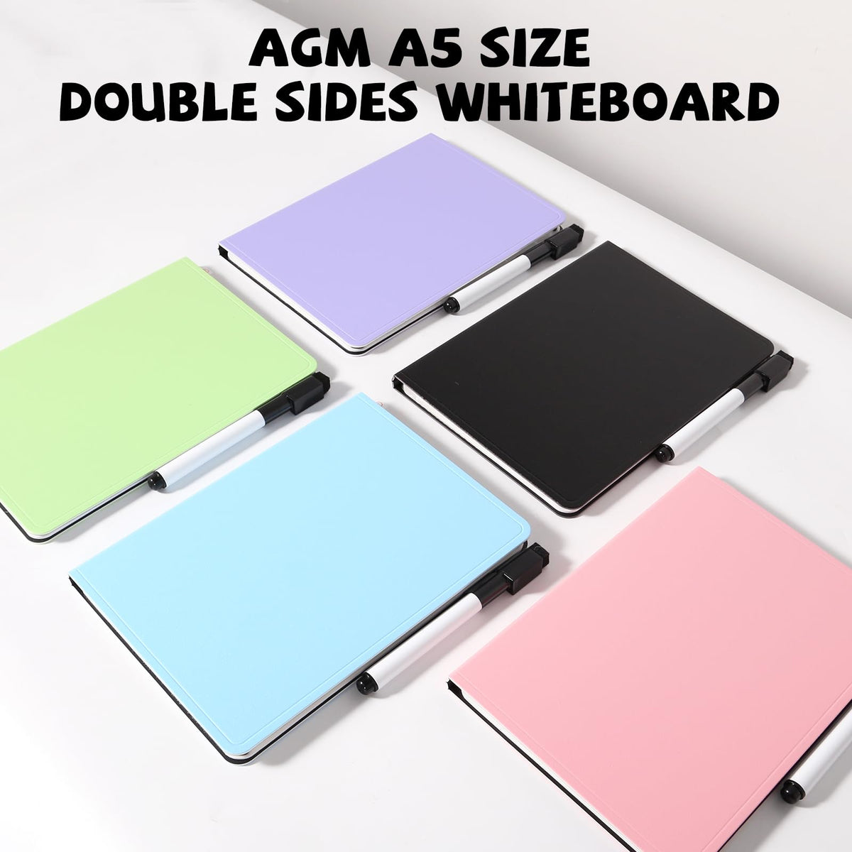 AGM Portable White Board Dry Erase, Double Sided Folding Whiteboards with Pen, Small Dry Erase Board for Study, Meeting, Doodling, Planning, Purple