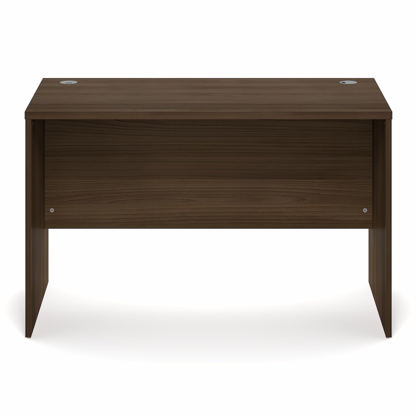 Furinno Roger Computer Desk, 47 Inch Rectangular Executive Desk with Modesty Panel, Home Office Desk with Thick Tabletop, Desk Cord Grommet, Scratchproof, for Home Study, Office, Modern Walnut
