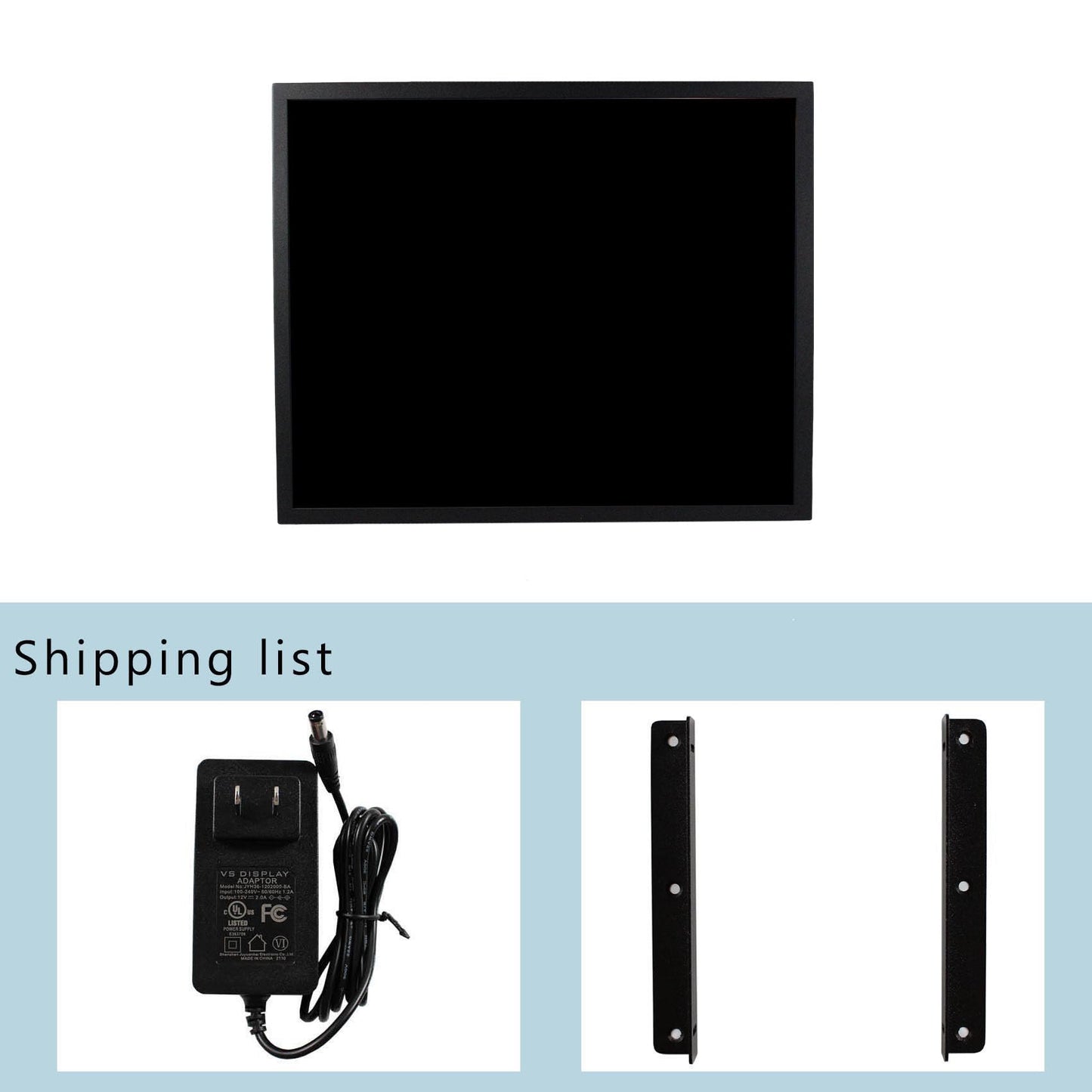 VSDISPLAY 19Inch LCD Monitor 1280x1024 High Brightness Display Support VGA/DVI Video Input,for Gaming/Industrial Secondary Monitor