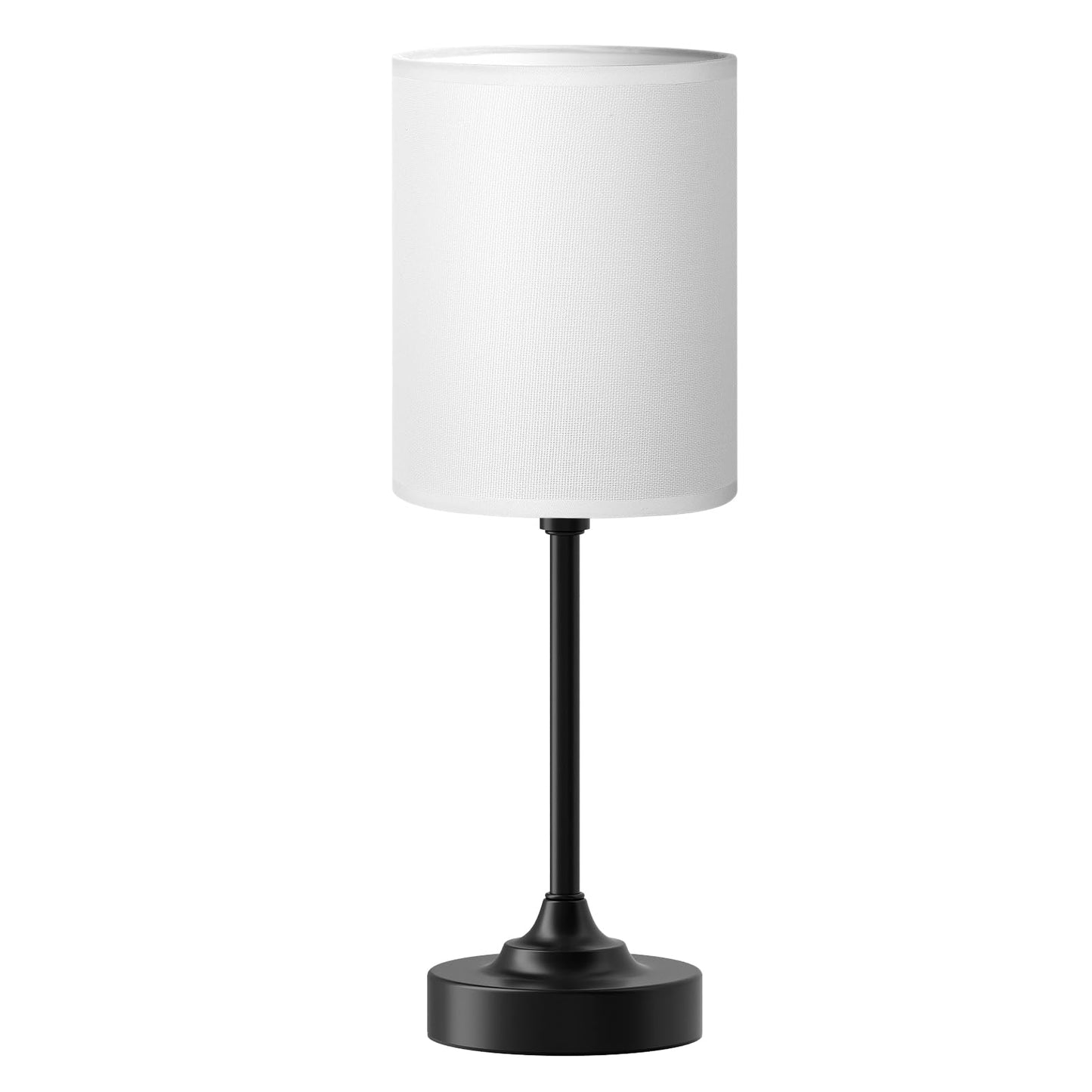 Fenmzee Touch Nightstand Bedroom Lamp - 3 Way Dimmable Bedside Lamp, Small Table Lamp Linen Lampshade for Office Desk, LED Bulb Included