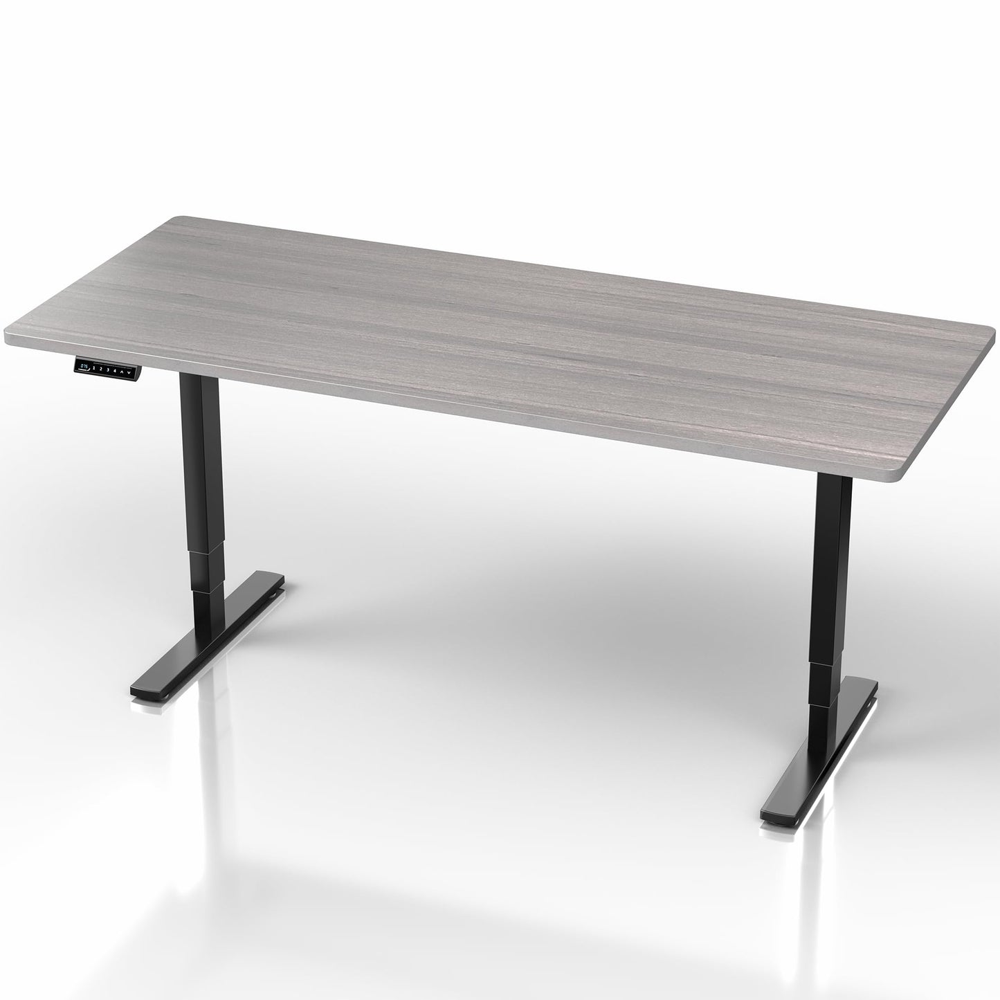VIVO Electric 71 x 30 in Standing Desk, Touch Screen Adjustment, 220 lb Frame Support, 2E Series, Dark Gray Top Black Frame, DESK-KIT-2E71G