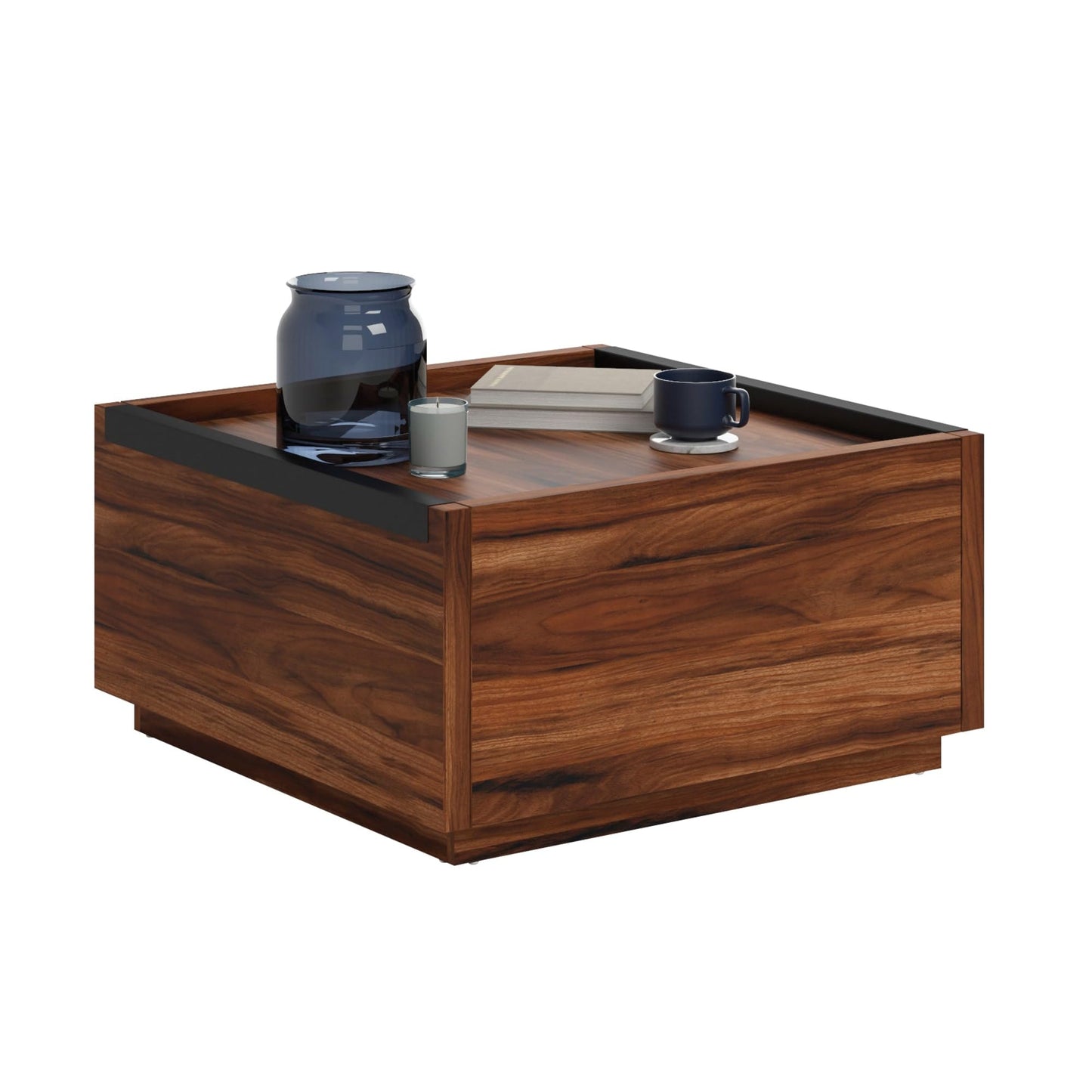 Sauder Manhattan Gate Modern Square Coffee Table, Blaze Acacia Finish