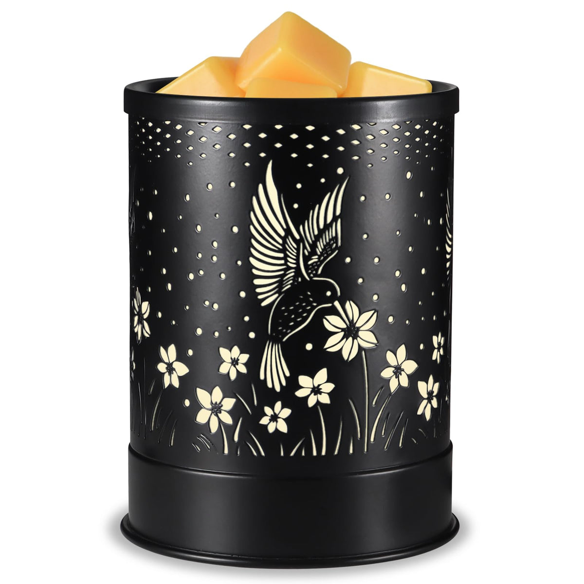 nawaza Hummingbird Metal Wax Melts Warmer, 2-in-1 Electric Fragrance Candle Wax Melter and Wax Cubes Aromatherapy Essential Oil Burner with LED Light for Home Office Room Bedroom and Home Décor