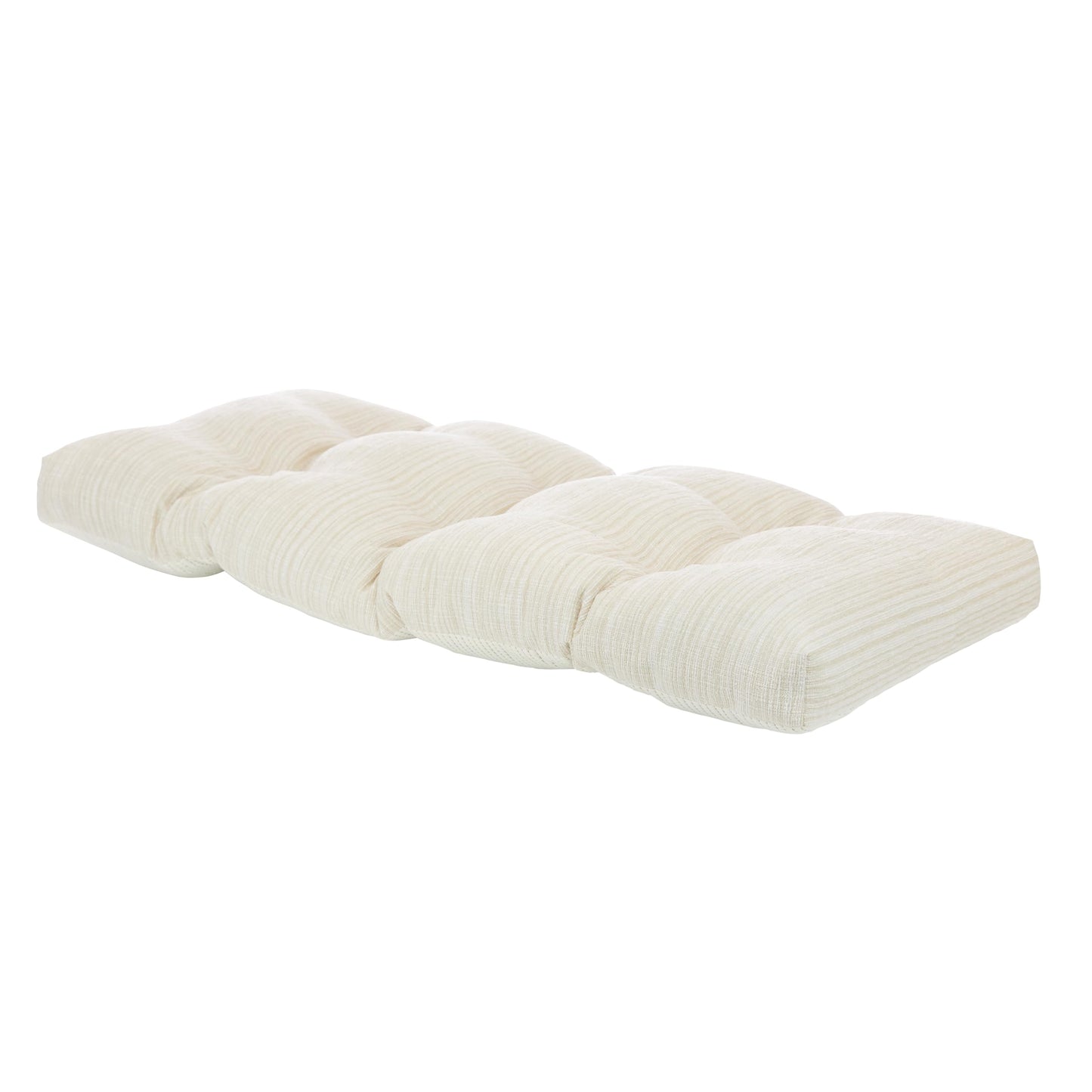 Klear Vu The Gripper Non-Slip Tufted Bench Cushion for Indoor Furniture, Assembled in USA, Entryway Storage, Bay Window, Corner Nook or Piano Seat, 33 Inches, Chenille Cream