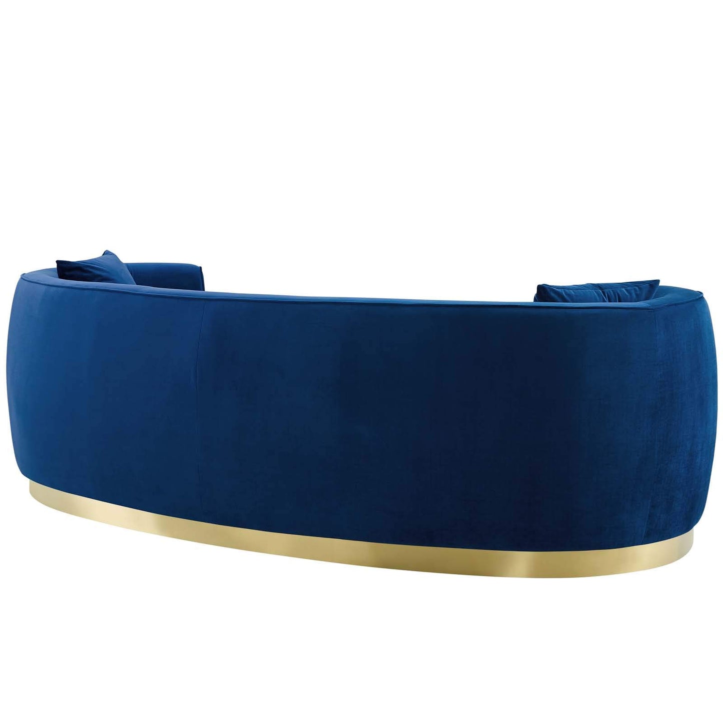 Modway EEI-3408-NAV Resolute Curved Performance Velvet Sofa, Navy