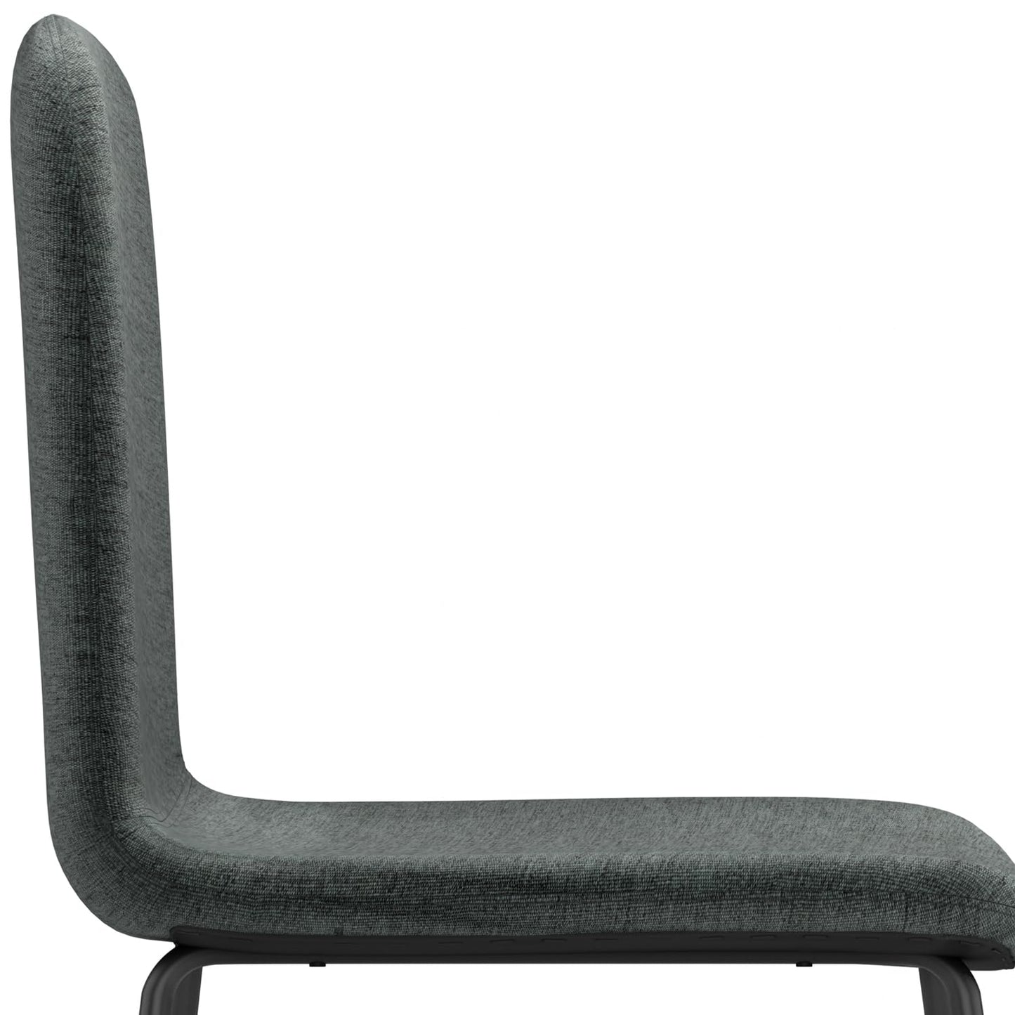 SIMPLIHOME Wilcox Contemporary Dining Chair (Set of 2) in Charcoal Grey Woven Fabric for the Dining Room