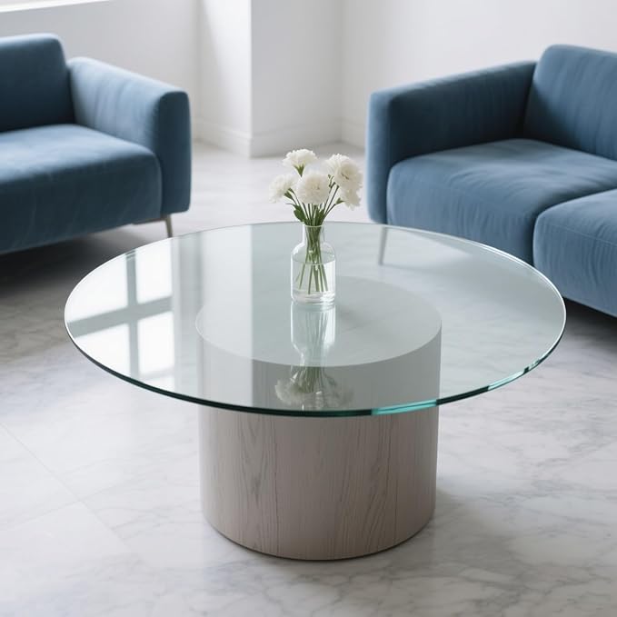 54" Round Tempered Glass Table Top