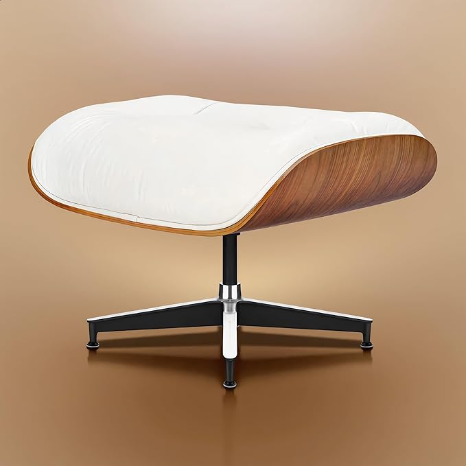 Top Grain Leather, Mid Century Chaise Lounge Chair and Ottoman, Modern Chair