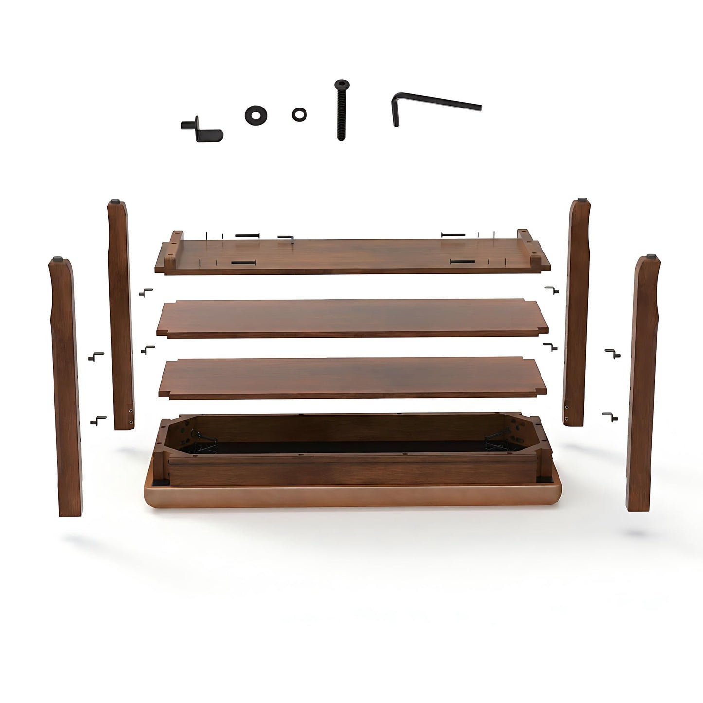 Shoe Rack Bench Entryway Storage with Leather Cushion, Shoe Organizer Bench for Entryway, Front Doors Entrances Hallway,Mudroom,Closet, Bedroom,Solidwood 3 Height-Adjustable Removable Shelve,31.5"