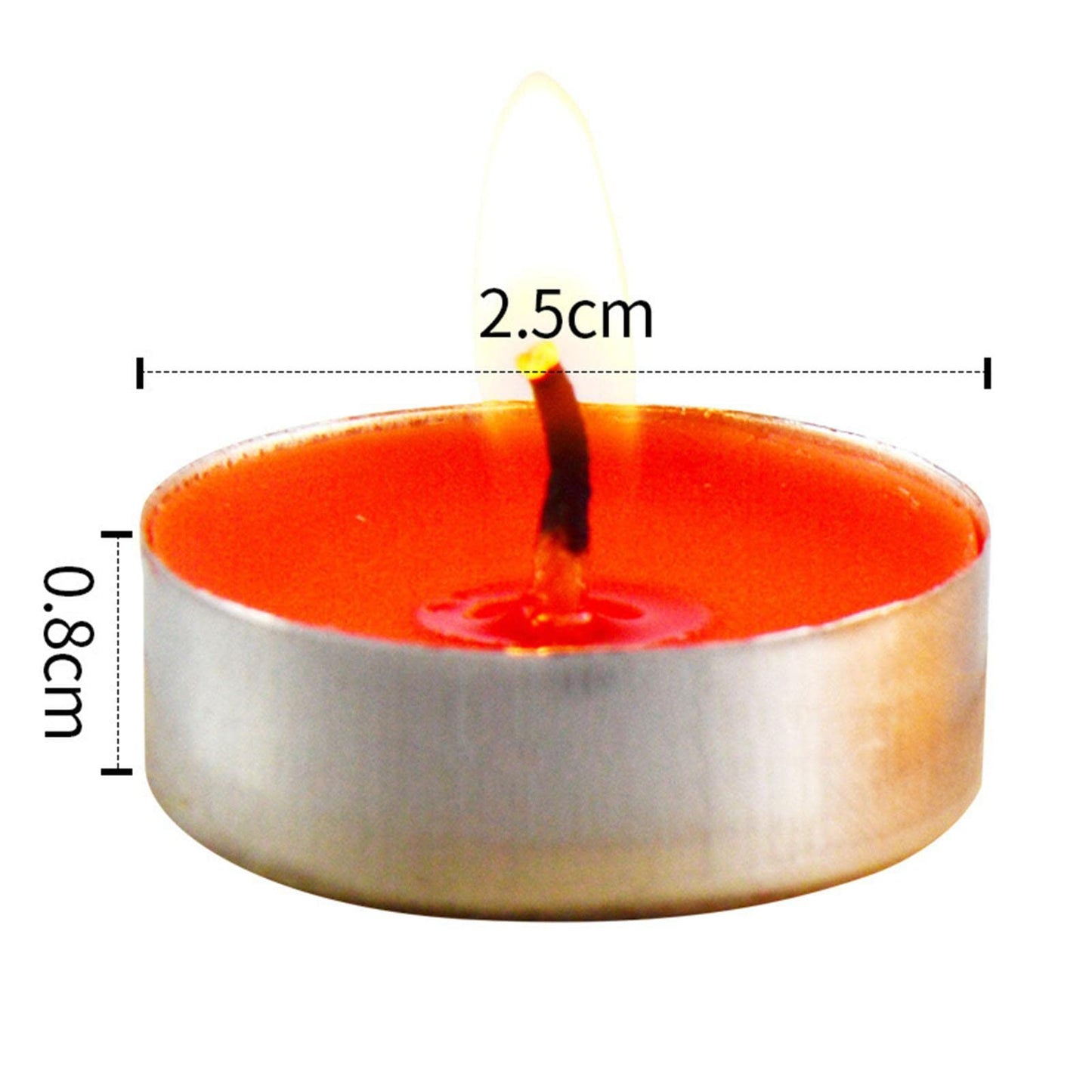 Gcljlmy 100x Smokeless Round Candles 1H Long Burning Tea Light Tibetan Buddhist Church Tealight Ghee Butter Lamp Candles for Wedding Meditation Rituals Altars (Red)