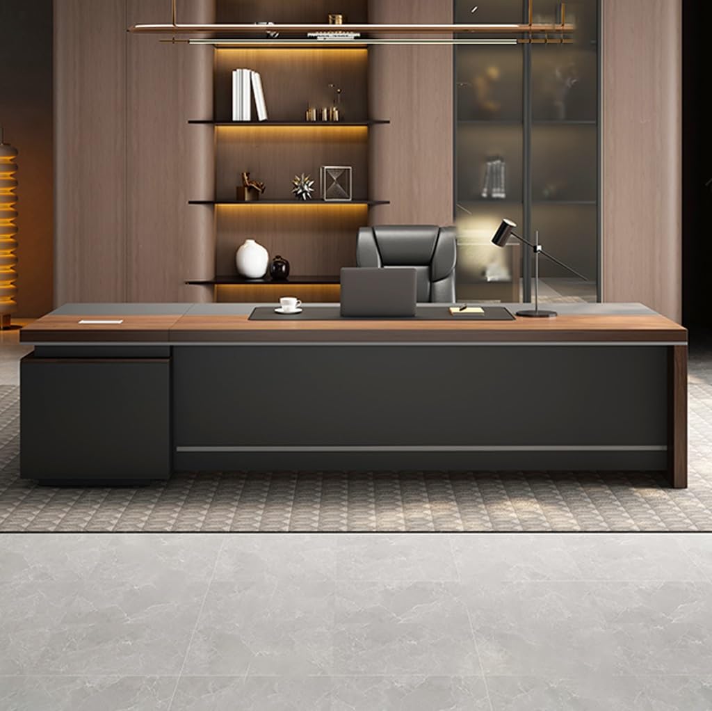 ULTRAWAVE Computer Desk Home Office Desk Executive Desk, Modern CEO/Manager Desk, Executive Table, Large Desk Furniture