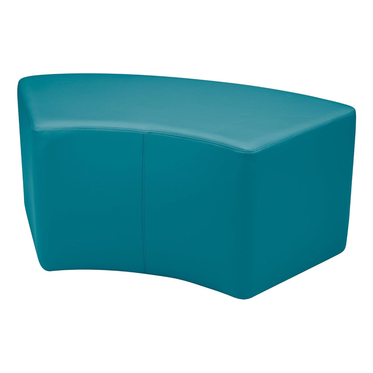 FDP Pro Series Upholstered Configurable S-Curve Accent Ottoman Seating Set (18" H) Collaborative Commercial Furniture for Hotel Lobby, Office, Restaurant, Waiting Room (6-Pack) - Teal