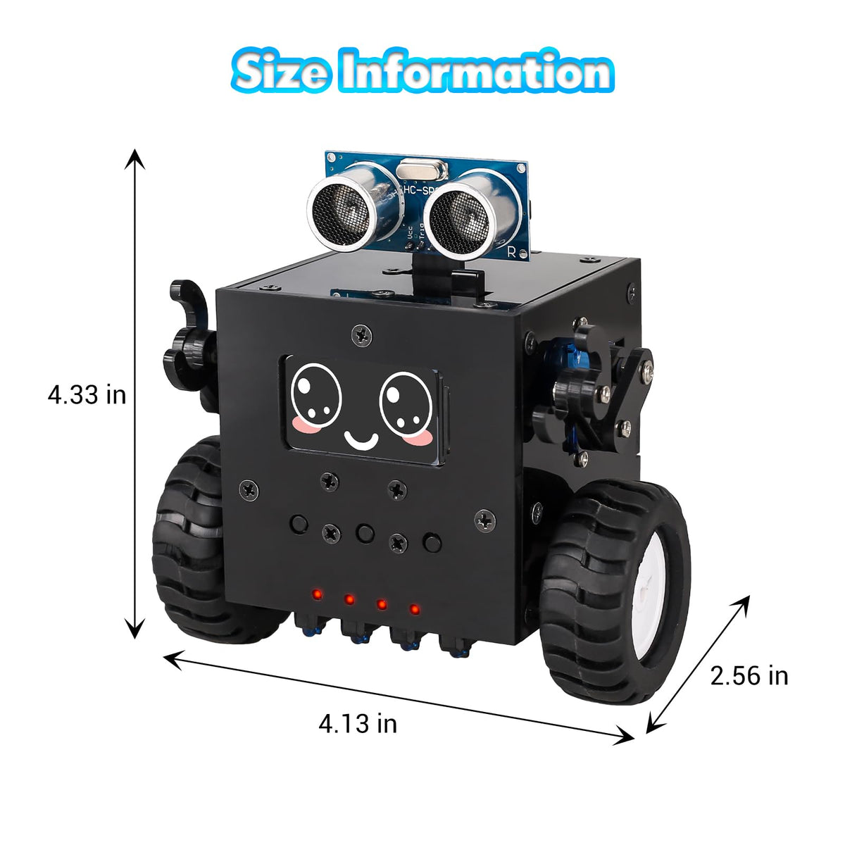 DIY Robot Car Soldering Project, ICSTATION STEM Electronics Learning Kit with Ultrasonic Obstacle Avoidance, Expressions & Time Display, RC Robot Soldering Practice Kit for Adults & Ages 15+ Students