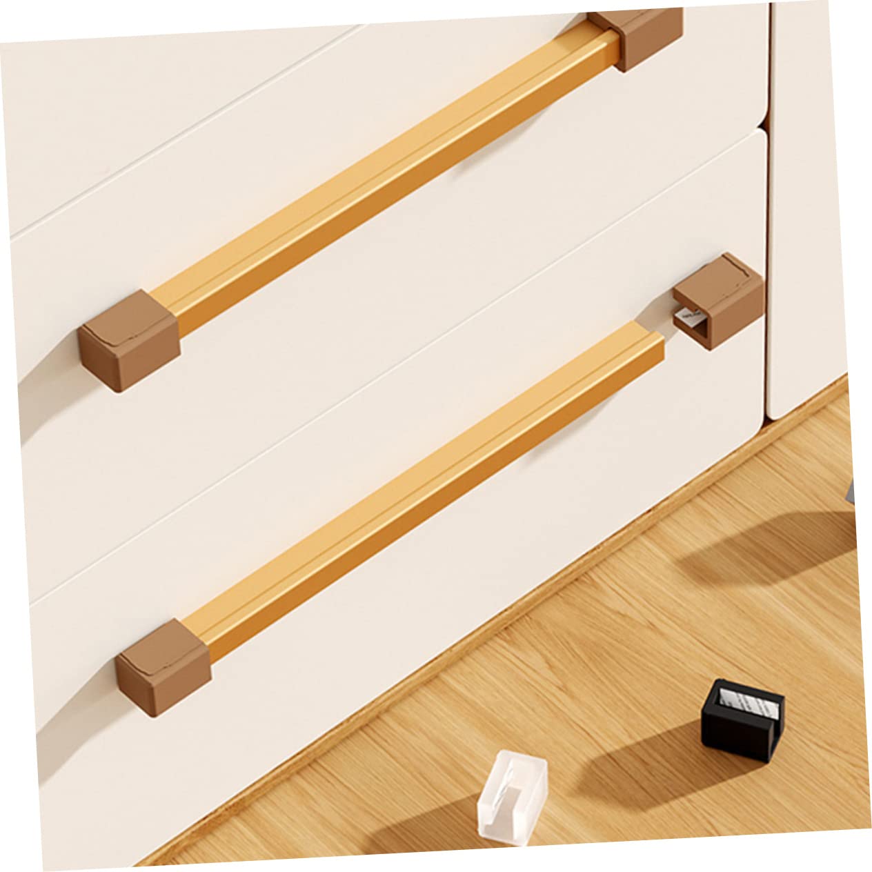 IWOWHERO 6Pcs Pulls for Safety Silicone Corner Protectors Shape Cabinet Proofing Boy Girl Safety Door Knob Covers Collision Furniture Handles