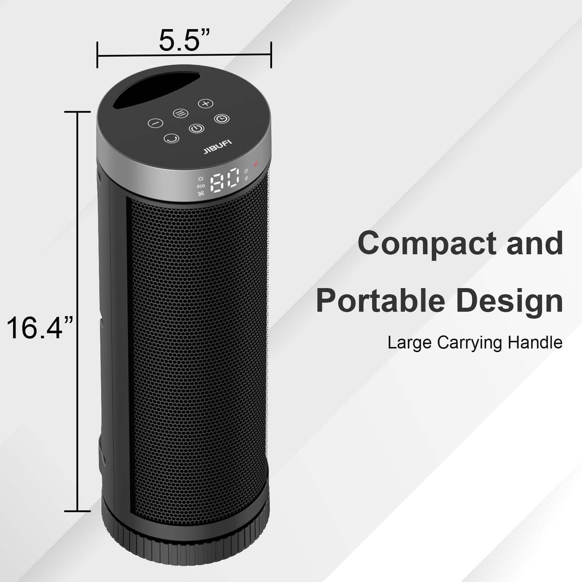 Ceramic Space Heater, Portable Indoor Heater with Remote Control, Three Heating Modes, Overheat and Tip-Over Protection, Suitable for Home, Office, Bedroom, Indoor Use