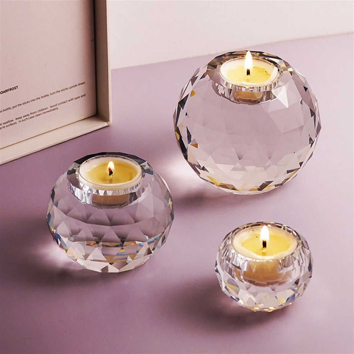 Candle Sconces Modern Simple Glass Candlestick Small Decorative Candlestick Holder Table Decoration Candle Stand/Display Candelabra (Size : L)