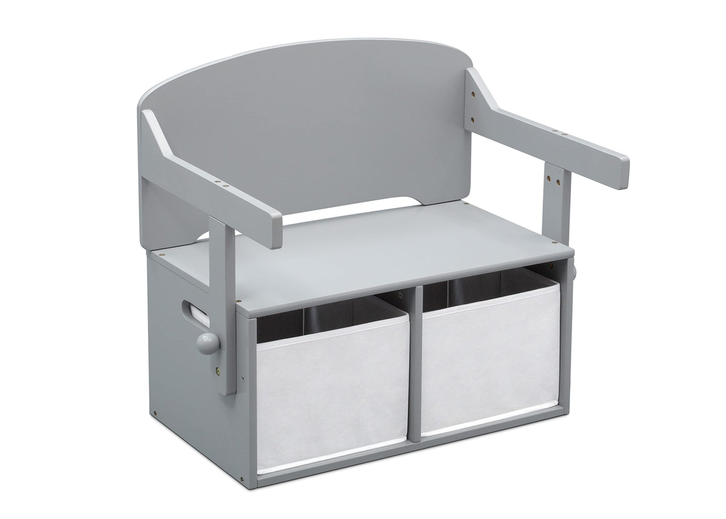 Delta Children MySize Kids Convertible Activity Bench - Greenguard Gold Certified, Grey