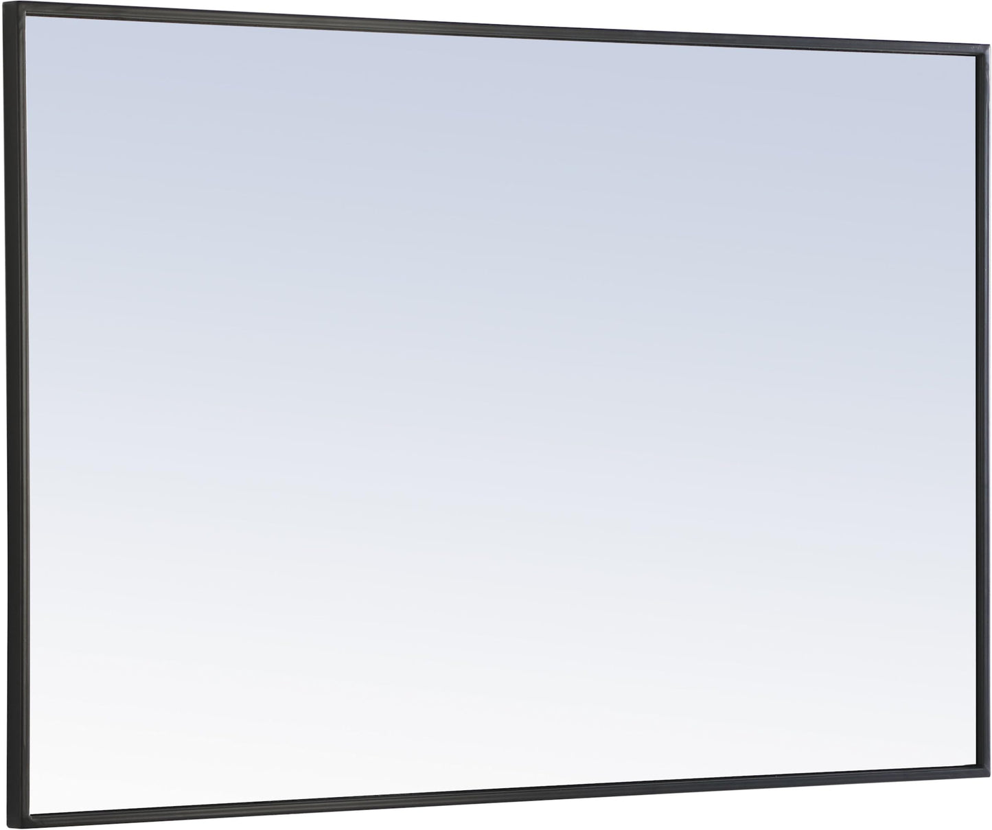 Elegant Decor Monet 42" x 28" Rectangle Metal Frame Mirror in Silver