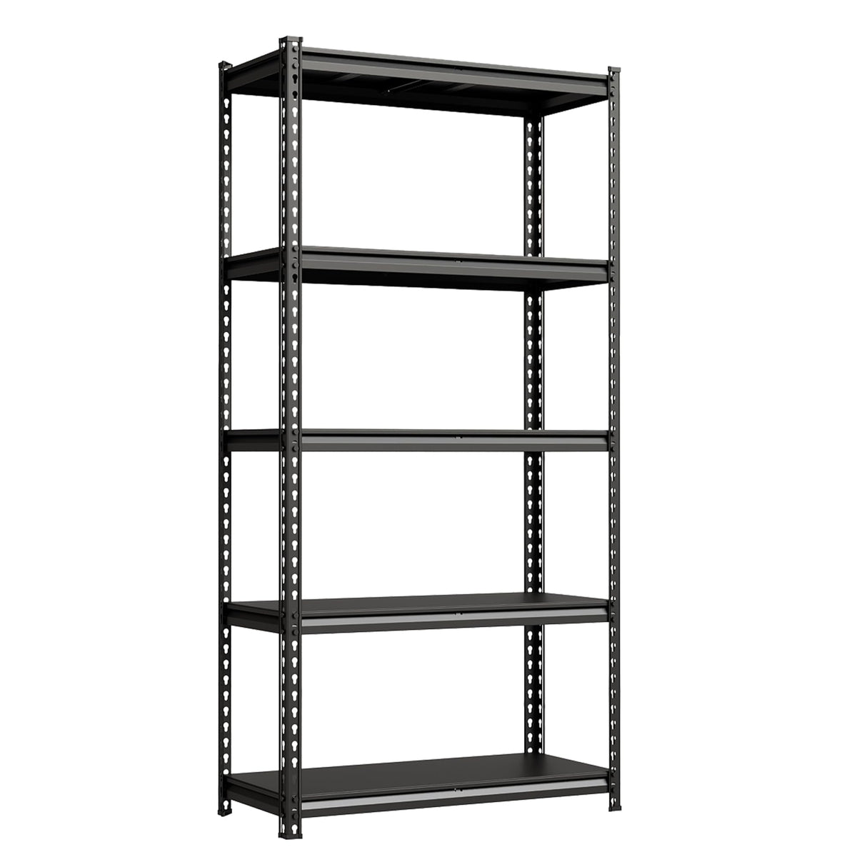 IDEALHOUSE 5-Tier Metal Shelving Unit with 3850 Lbs Capacity – 72" H x 36" W x 16" D Adjustable Steel Storage Rack for Garage, Warehouse, Pantry, Kitchen & Home Organization, Black