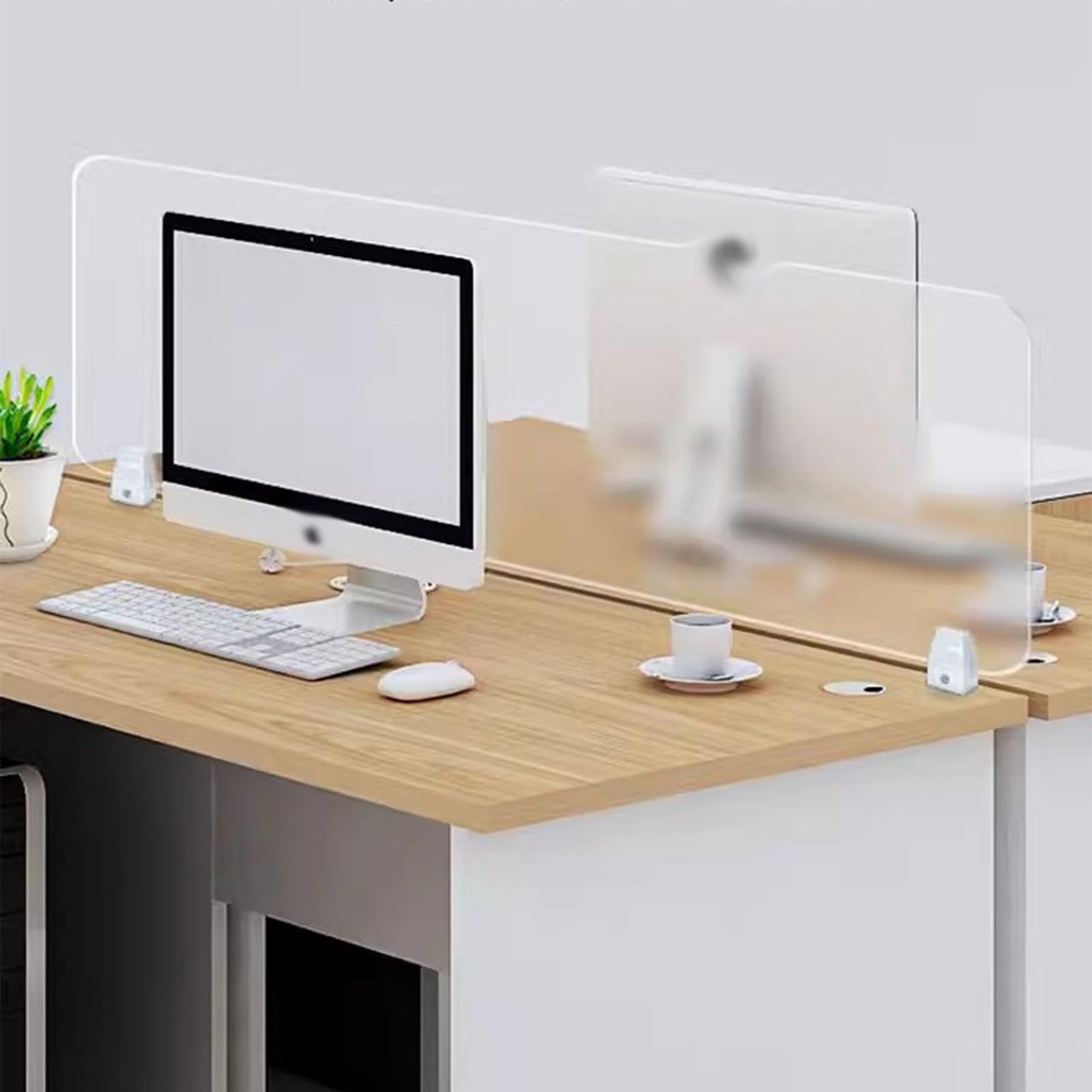 Reception Desk for Spaces with Lockable Drawer, Compact Office Counter Desk Counter Modern Front Lockable Drawers,White Frosted Acrylic Desk Partition Student Privacy Shield Freestanding Des