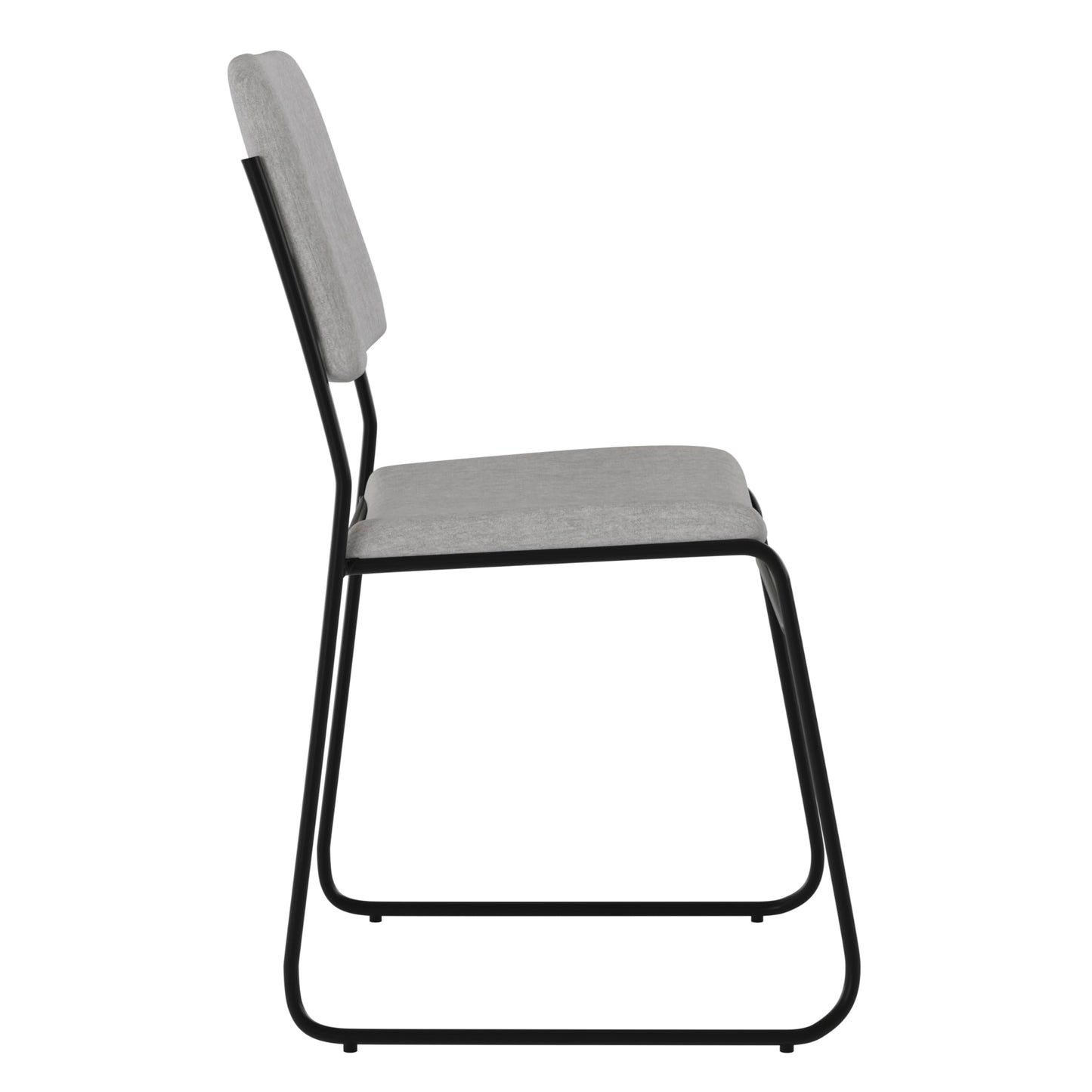 Flash Furniture HERCULES Series 500 lb. Capacity High Density Gray Fabric Stacking Chair with Sled Base