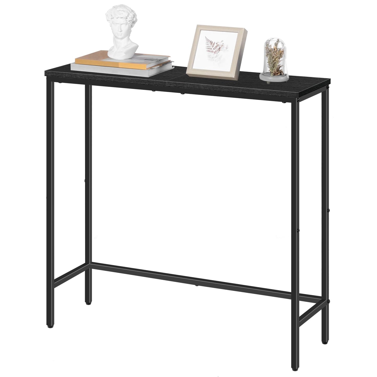 HOOBRO Narrow Console Table, 29.5" Small Entryway Table, Thin Sofa Table, Side Table, Display Table, for Hallway, Bedroom, Living Room, Foyer, Black BK75XG01