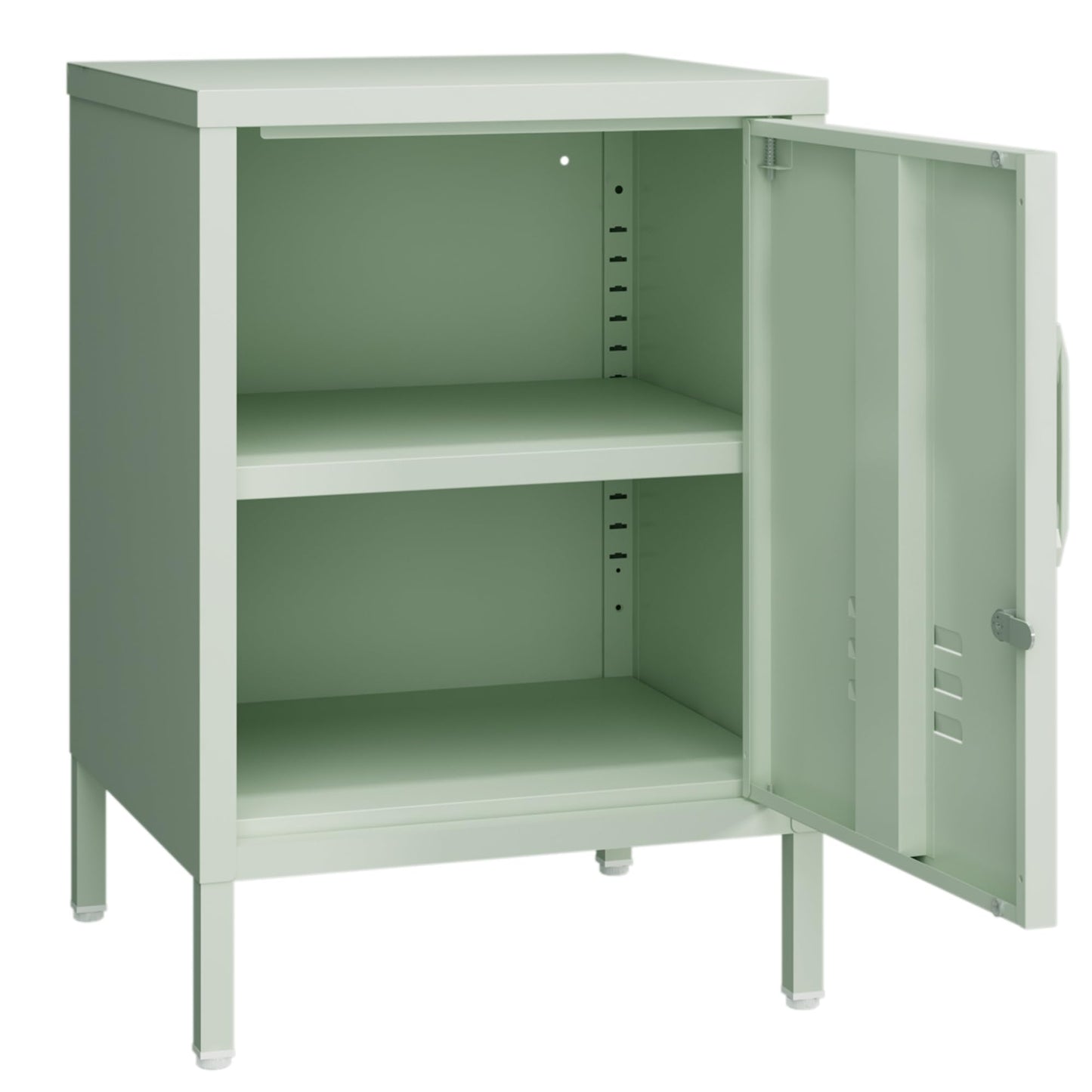 Metal Nightstand Modern End Side Table Steel Bedside Storage CaB0DK925YNbinet with Shelf Easy Assembly for Living Room Bedroom (15.8”W x 15”D x 22.5”H )