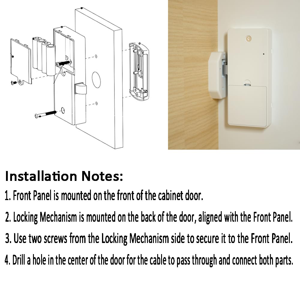 RFID Lock โ Digital Keyless Cabinet Locks with Password & Card Access, Dual & Single Unlock Modes, Public/Private Use, Touch Keypad for Gym Lockers, Drawers, Office Cabinets