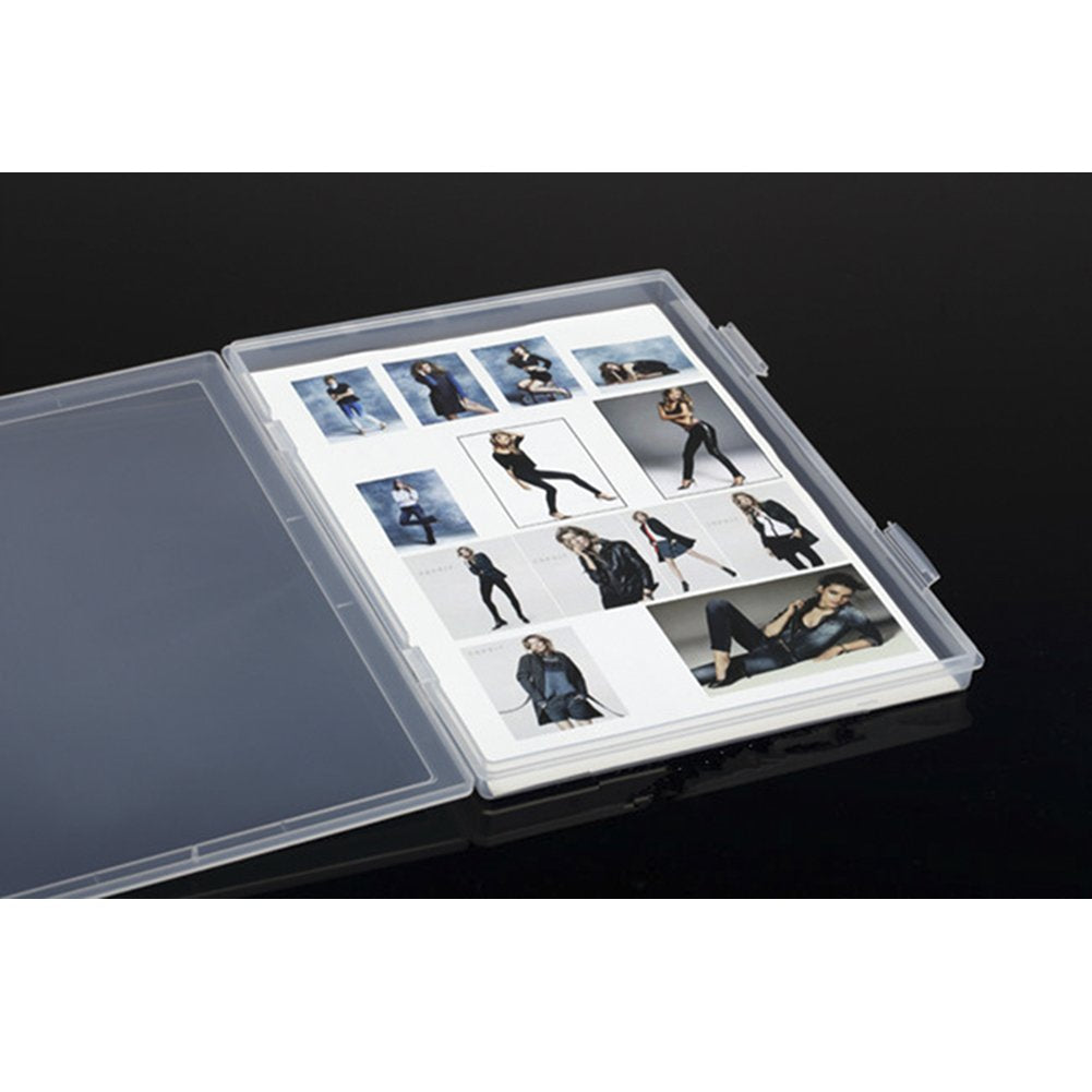 Co-link Portable A4 File Box Transparent Plastic Box Office Supplies Holder Document Paper Organizers Case PP Storage Collections Container Magazine Organizers Box Case 2pcs (11.8 x 8.3 x 0.8inch)